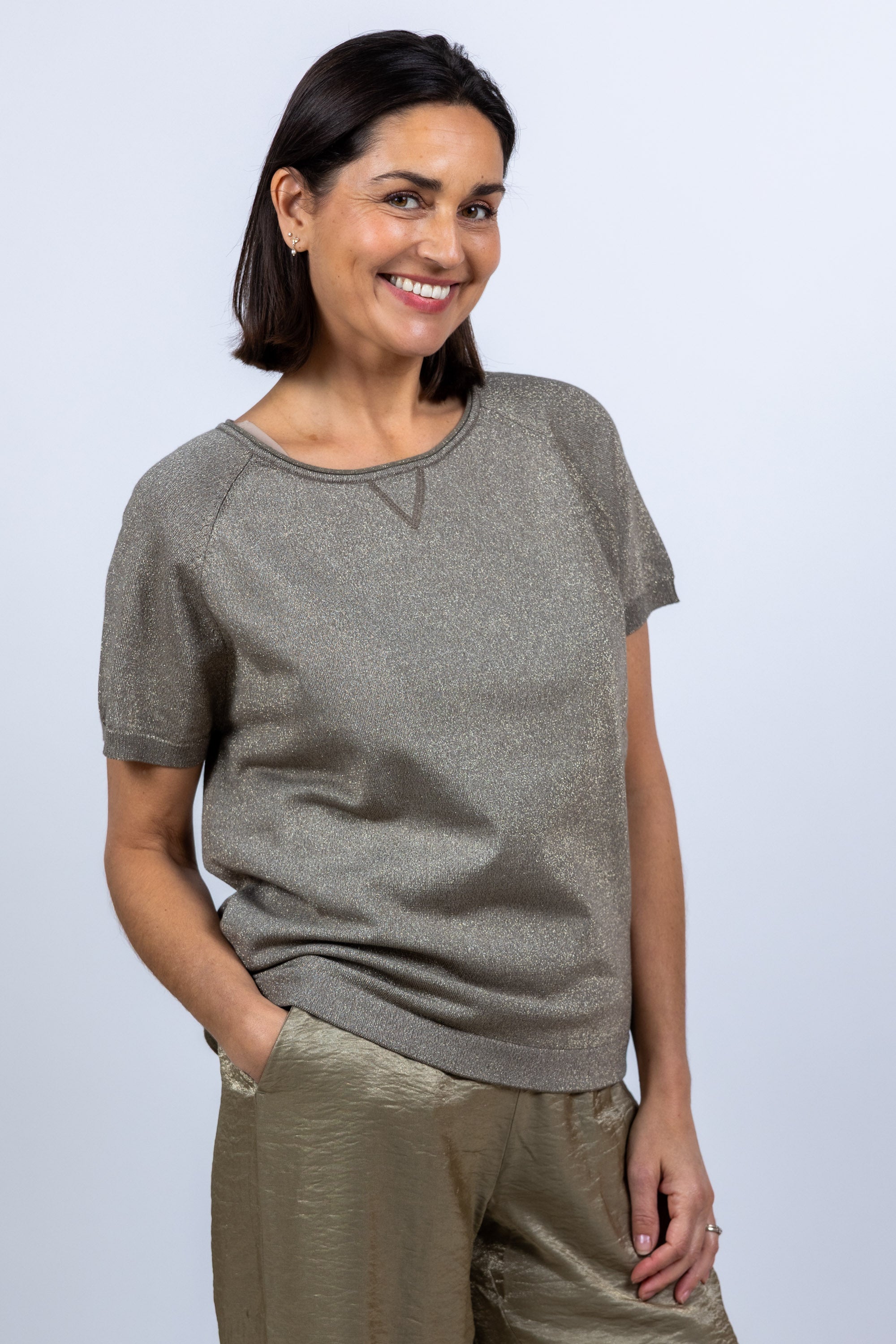 T-shirt met korte mouwen - Khaki