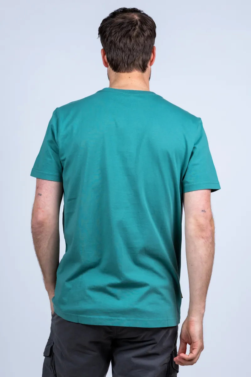 PME PME PTSS2604596 T-shirt met print - Smaragd/biljart
