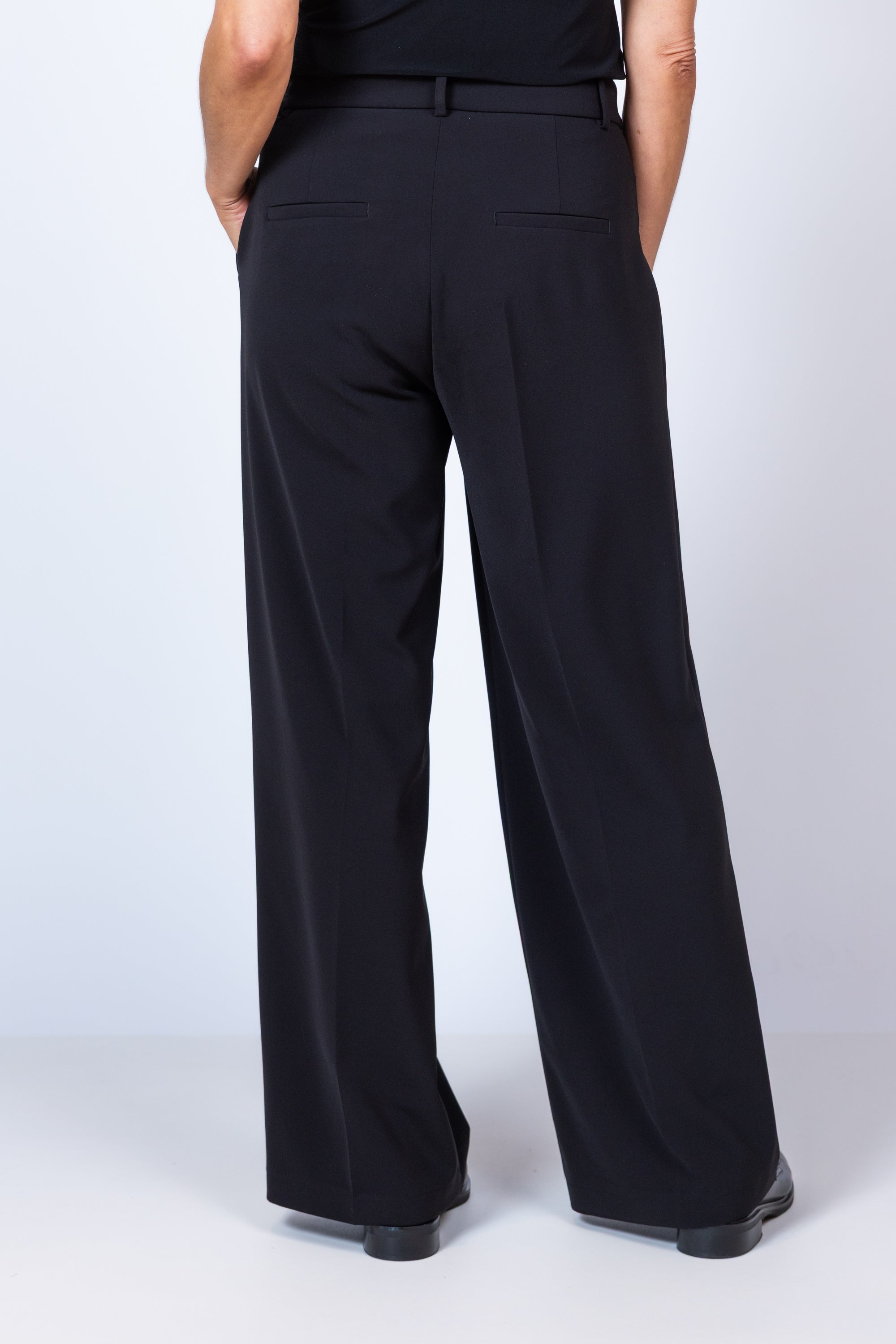 Broek met overslag - Zwart