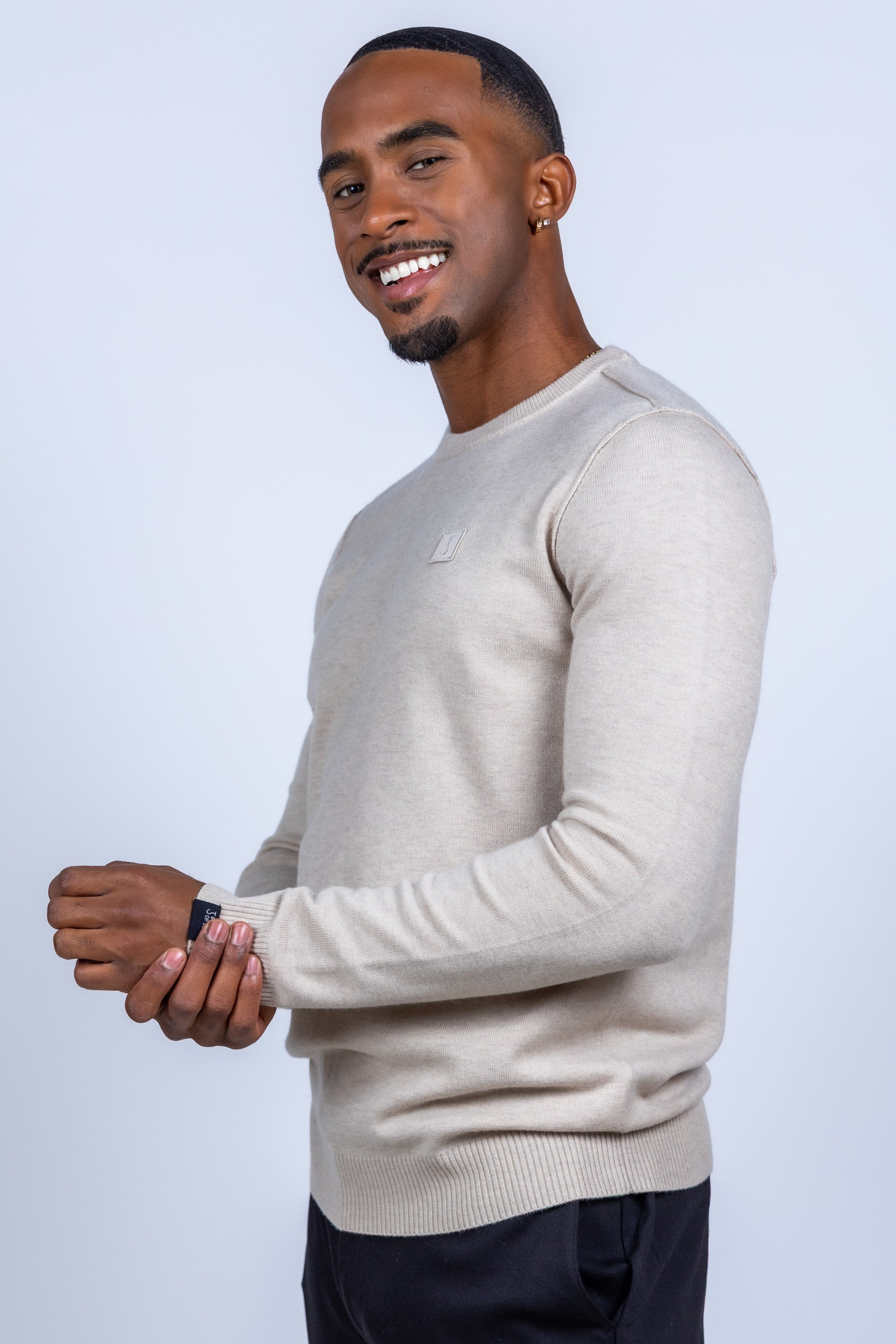 Trui met ronde hals - Beige