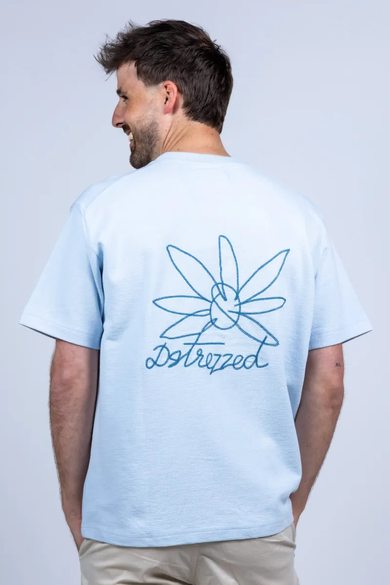 DSTREZZED DSTREZZED 203524 T-shirt met borduring - Bleu