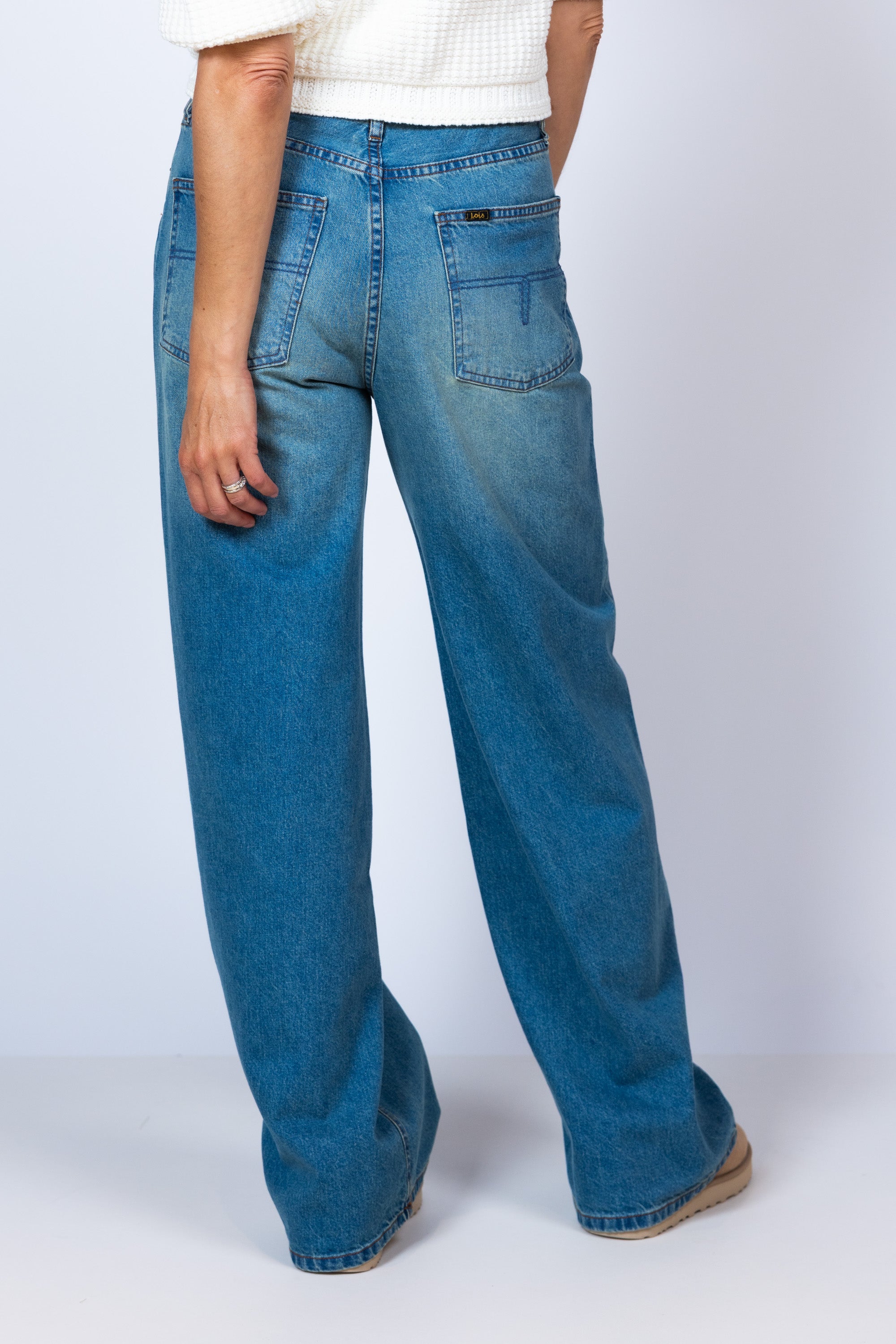 Jeans met wijd been - Licht jeans