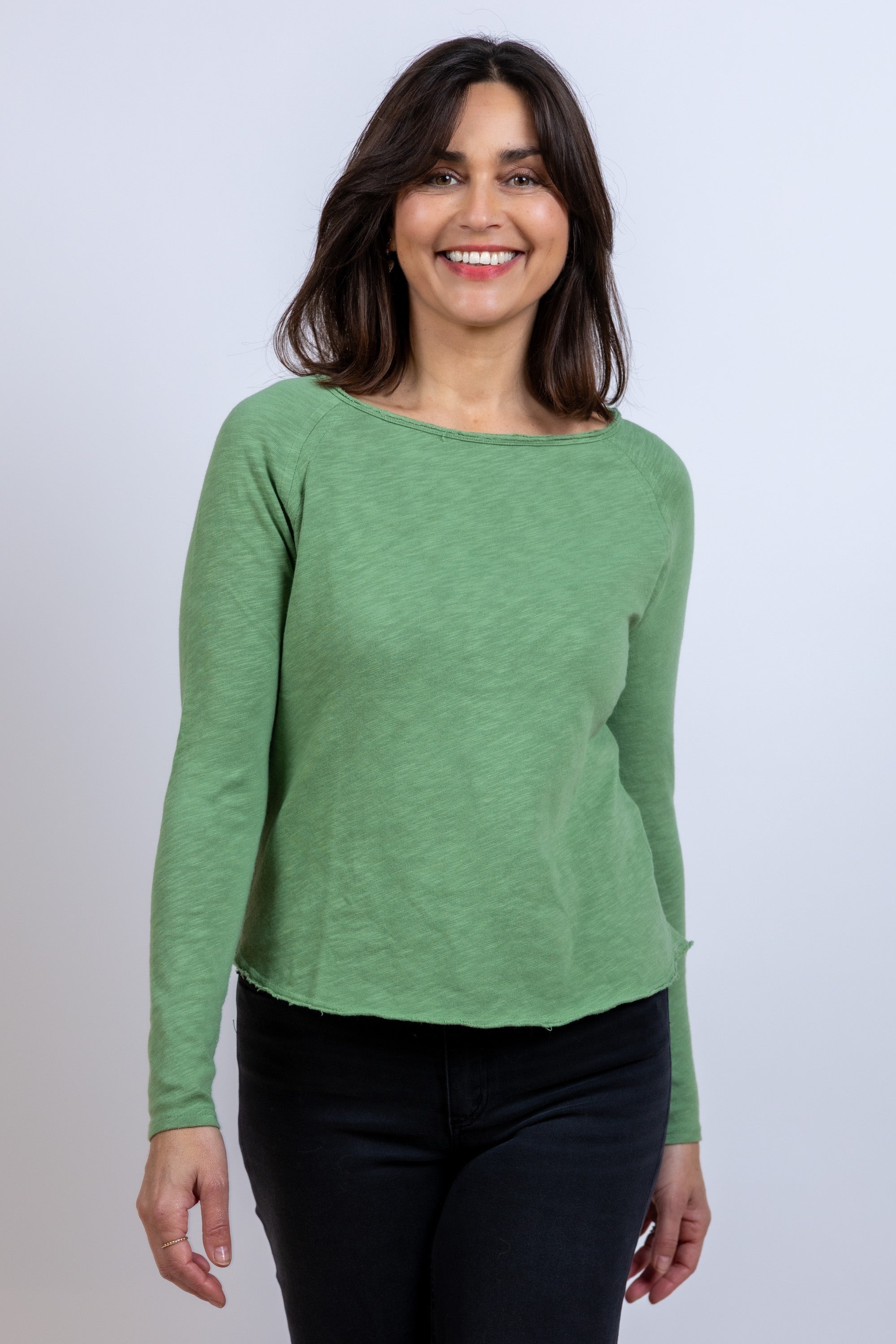 T-shirt met lange mouwen - Khaki