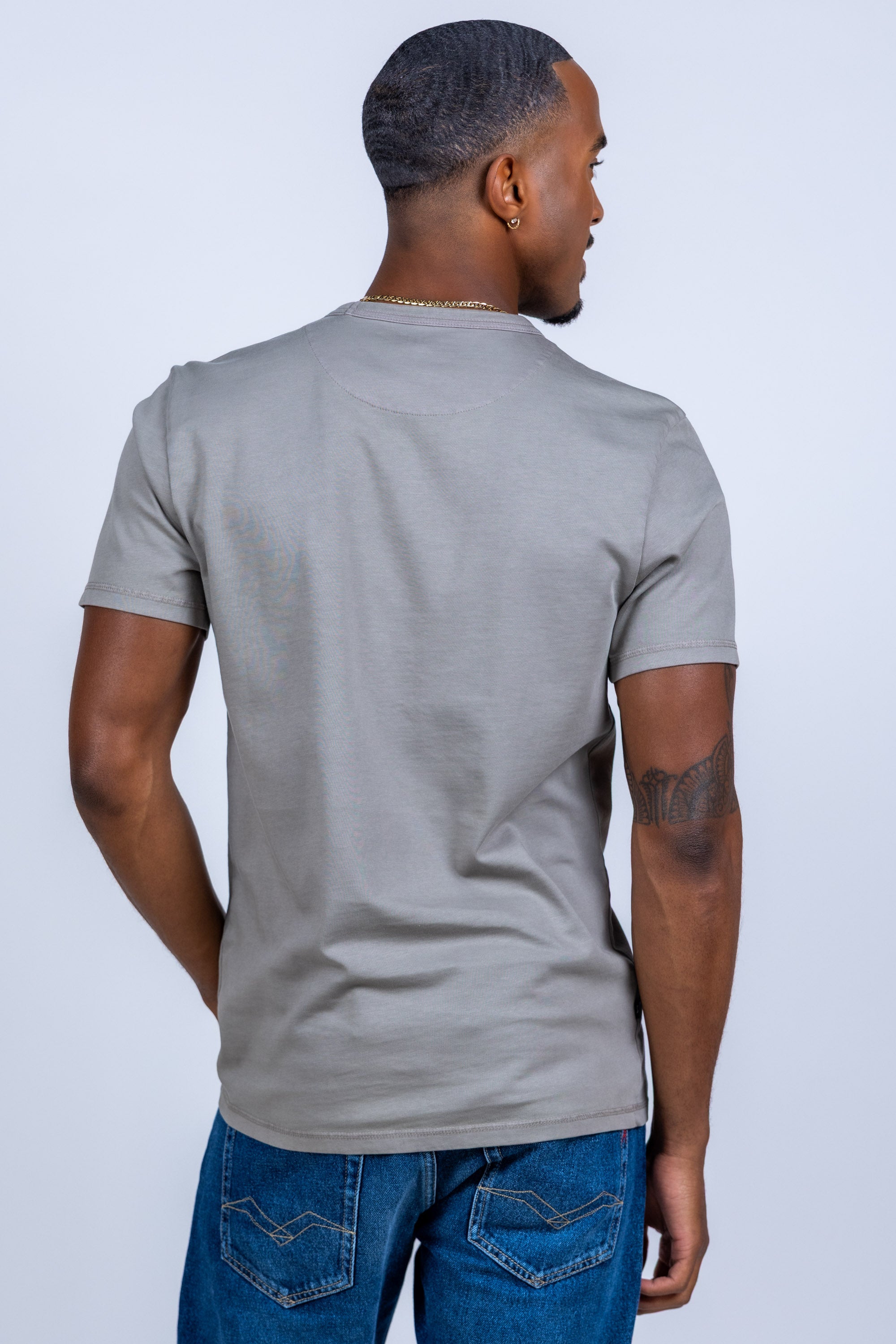T-shirt met logo - Khaki