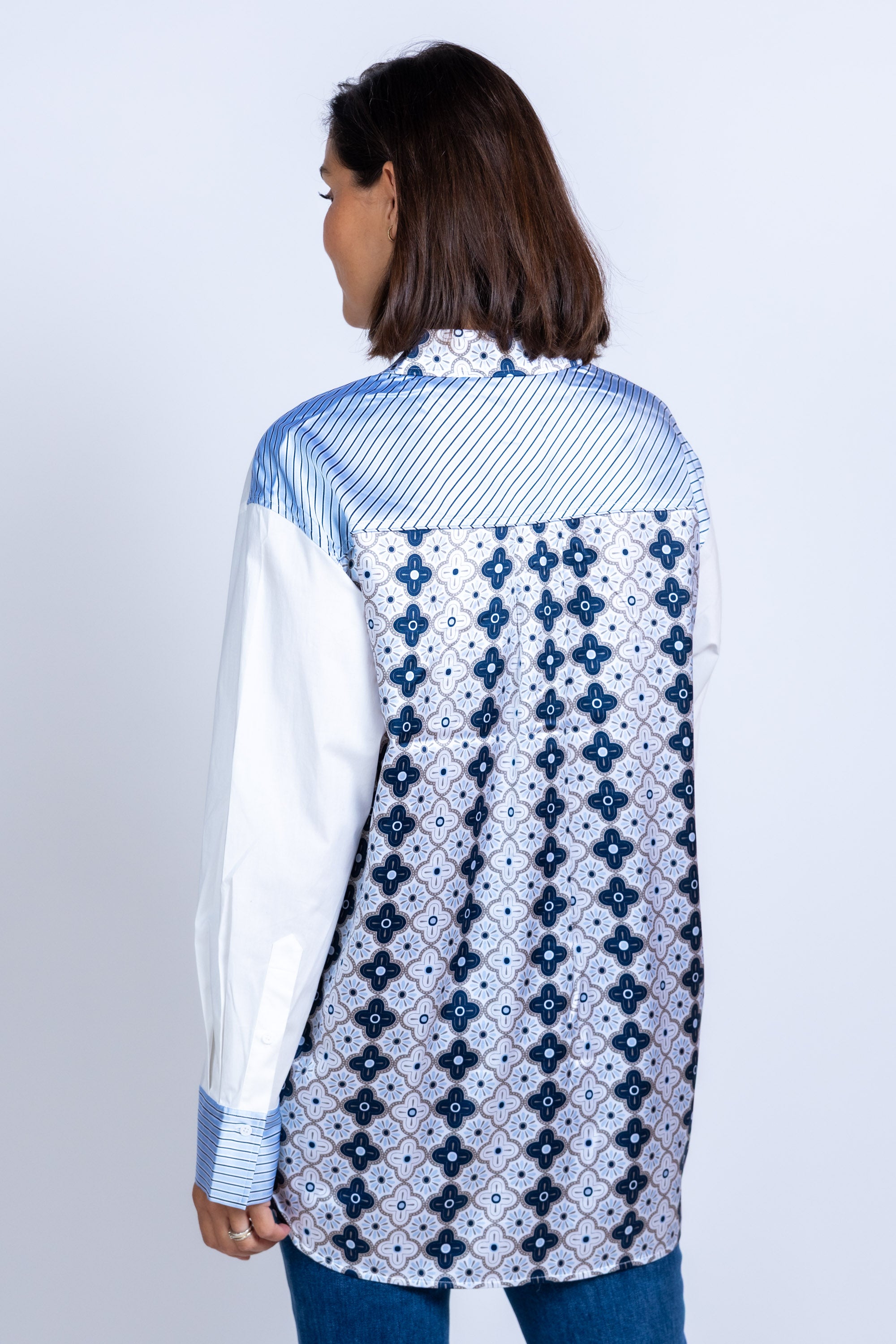 Blouse met print - Ecru