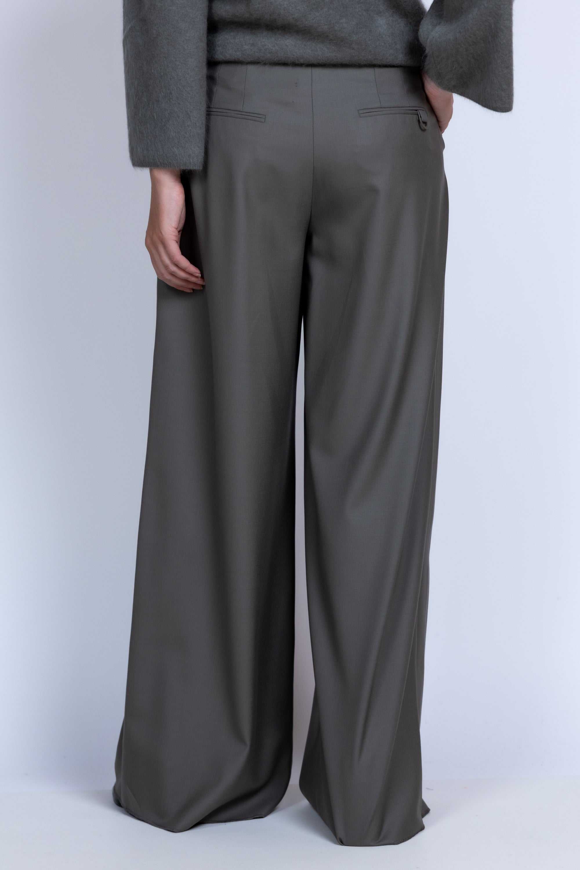 Wijde pantalon - Grijs/groen