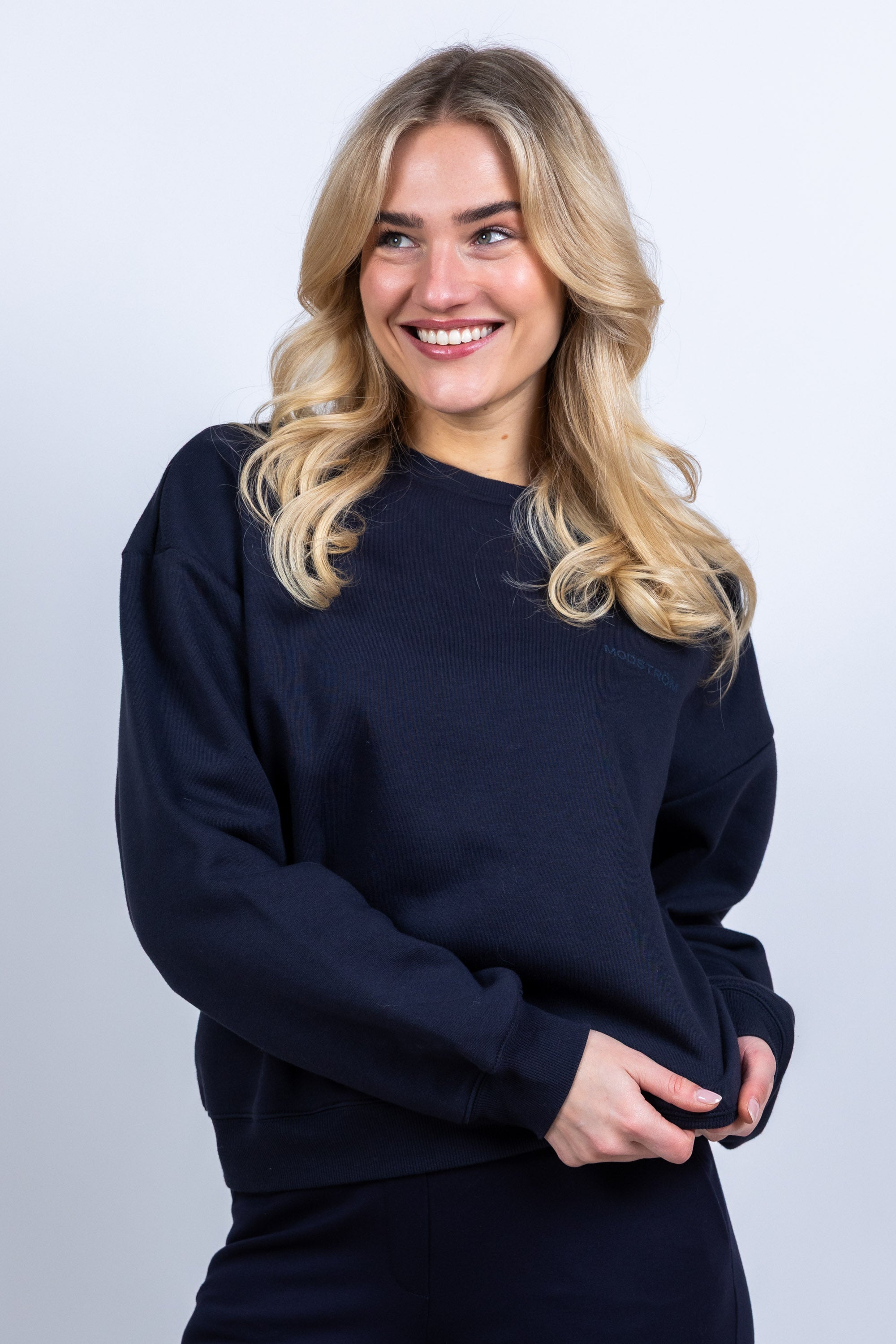 Sweater met ronde hals - Marine