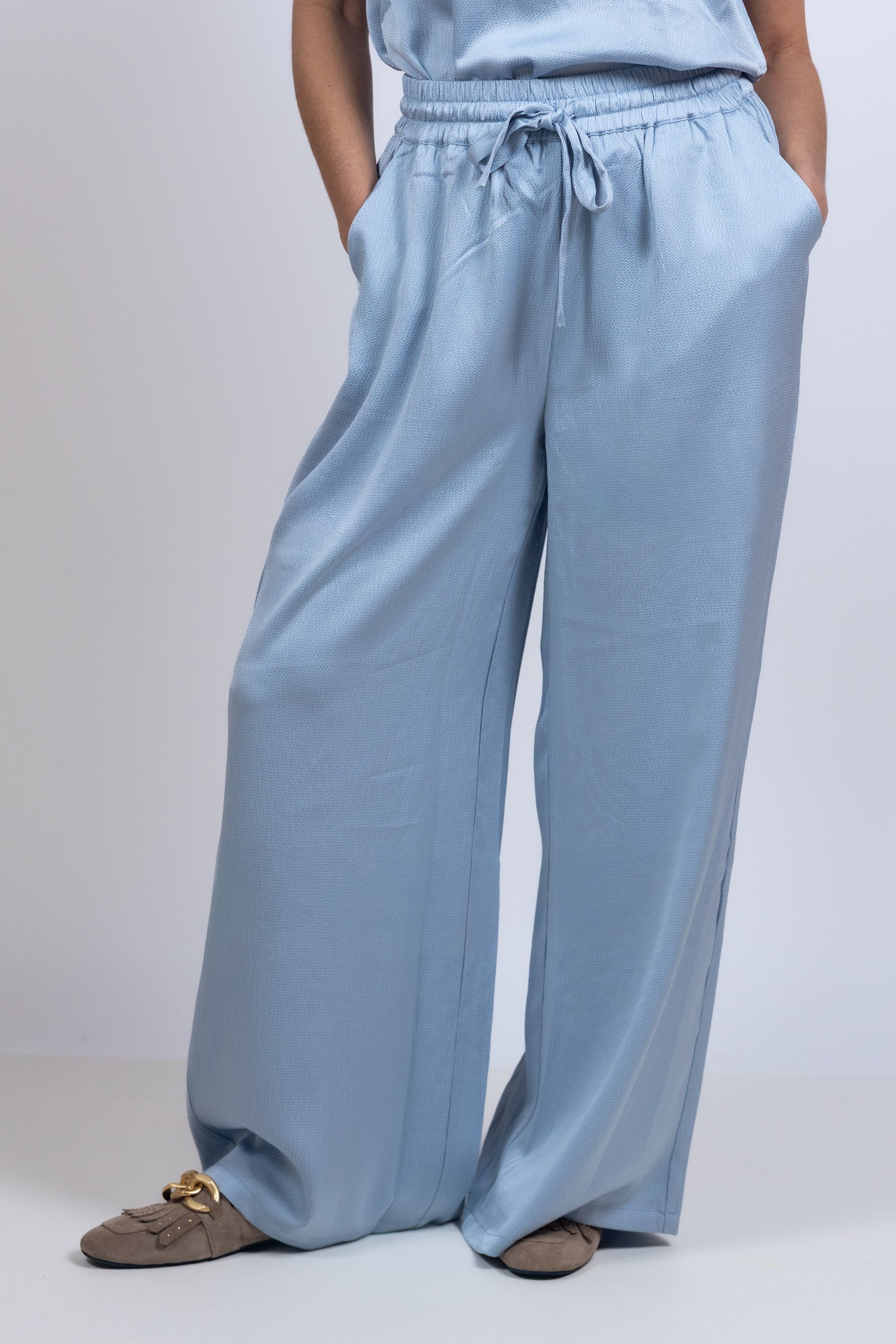 Wijde broek - Bleu