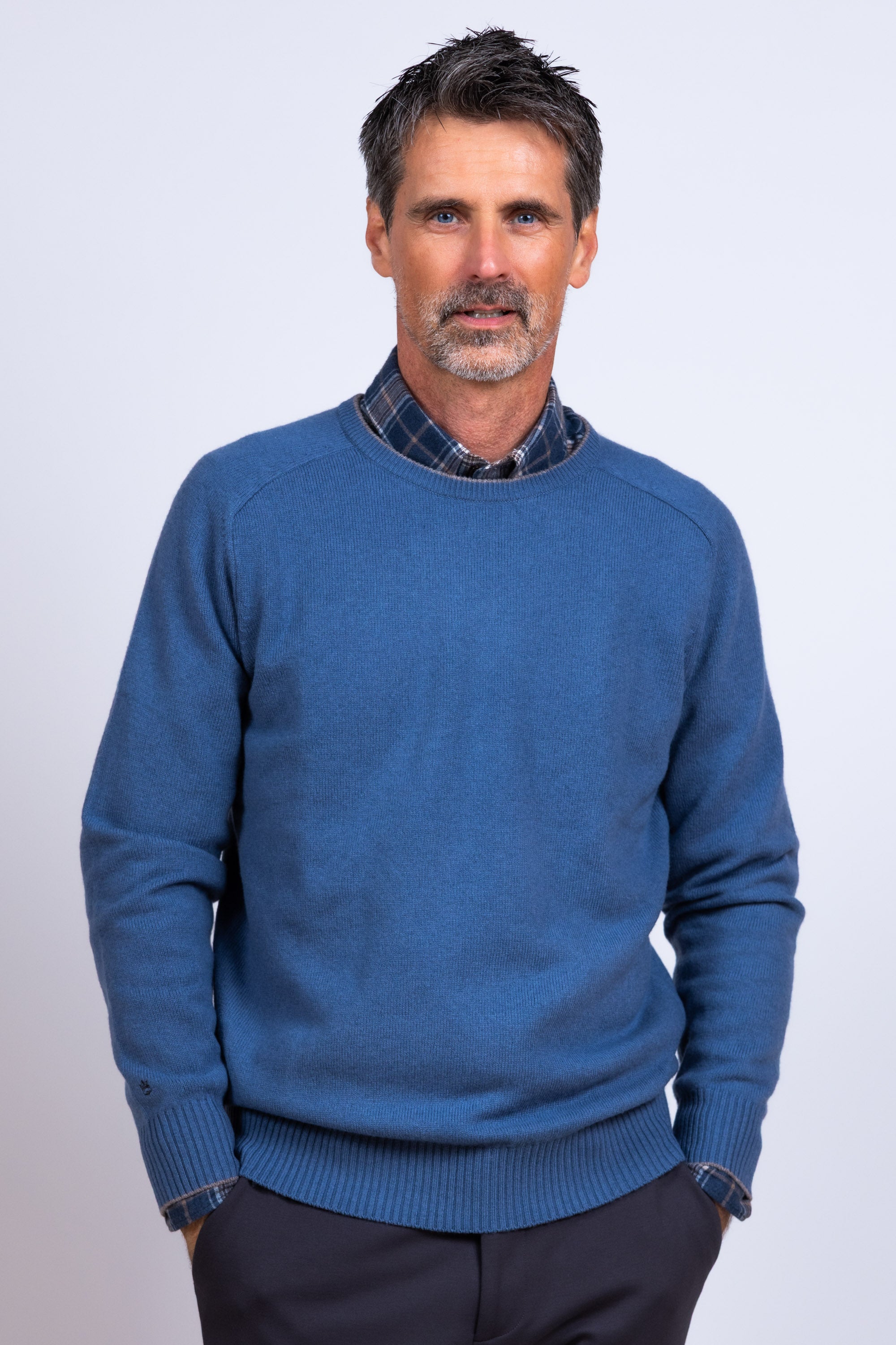 Gebreide trui - French blue