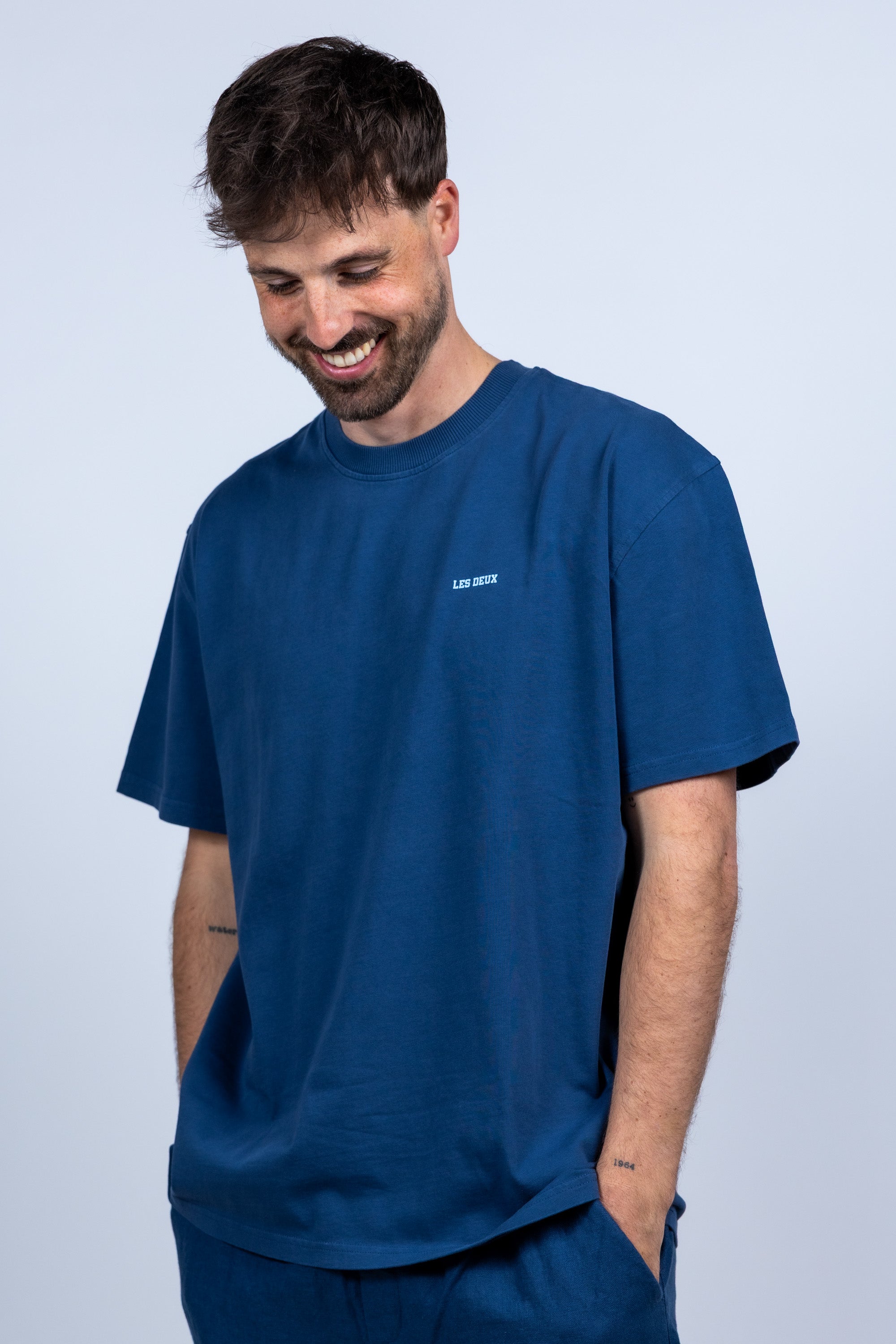 T-shirt met print - Marine