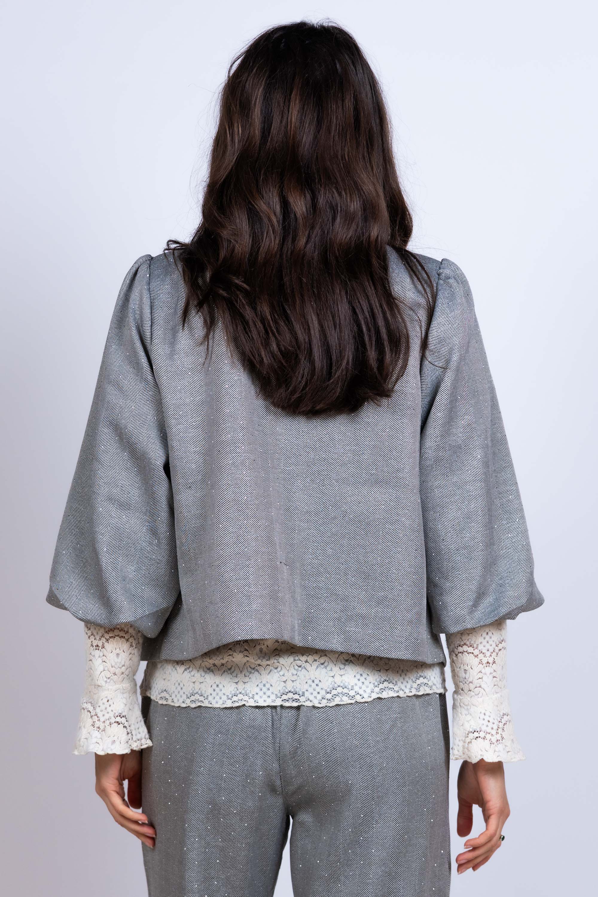 Jasje met knopen - Lichtgrijs