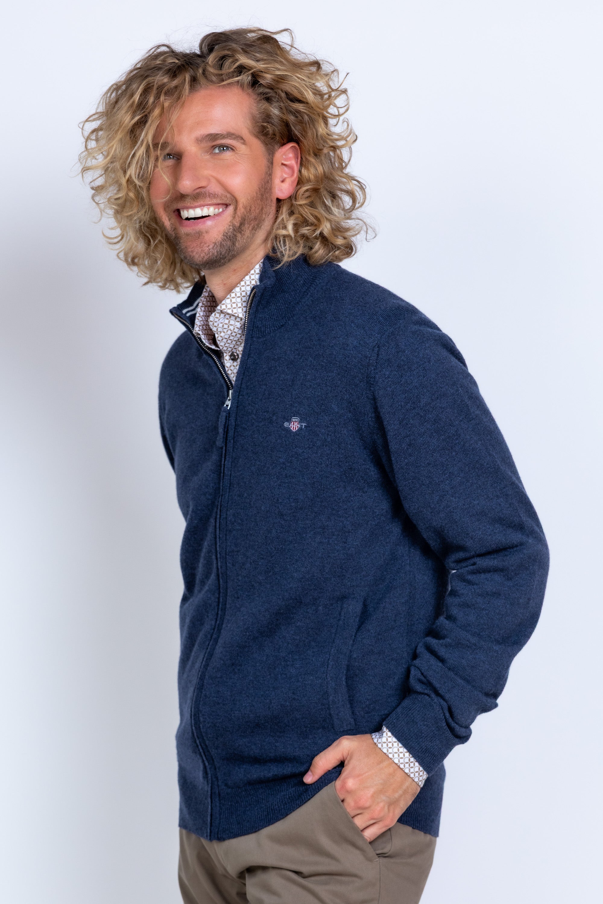 Vest met rits - Inkt
