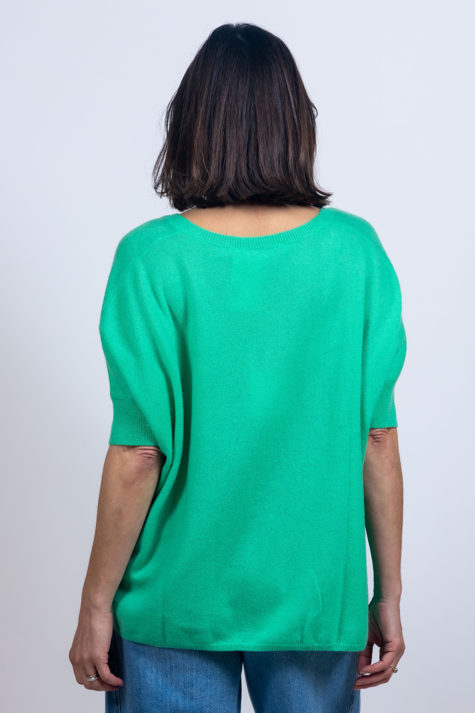 Trui met V-hals - Mint