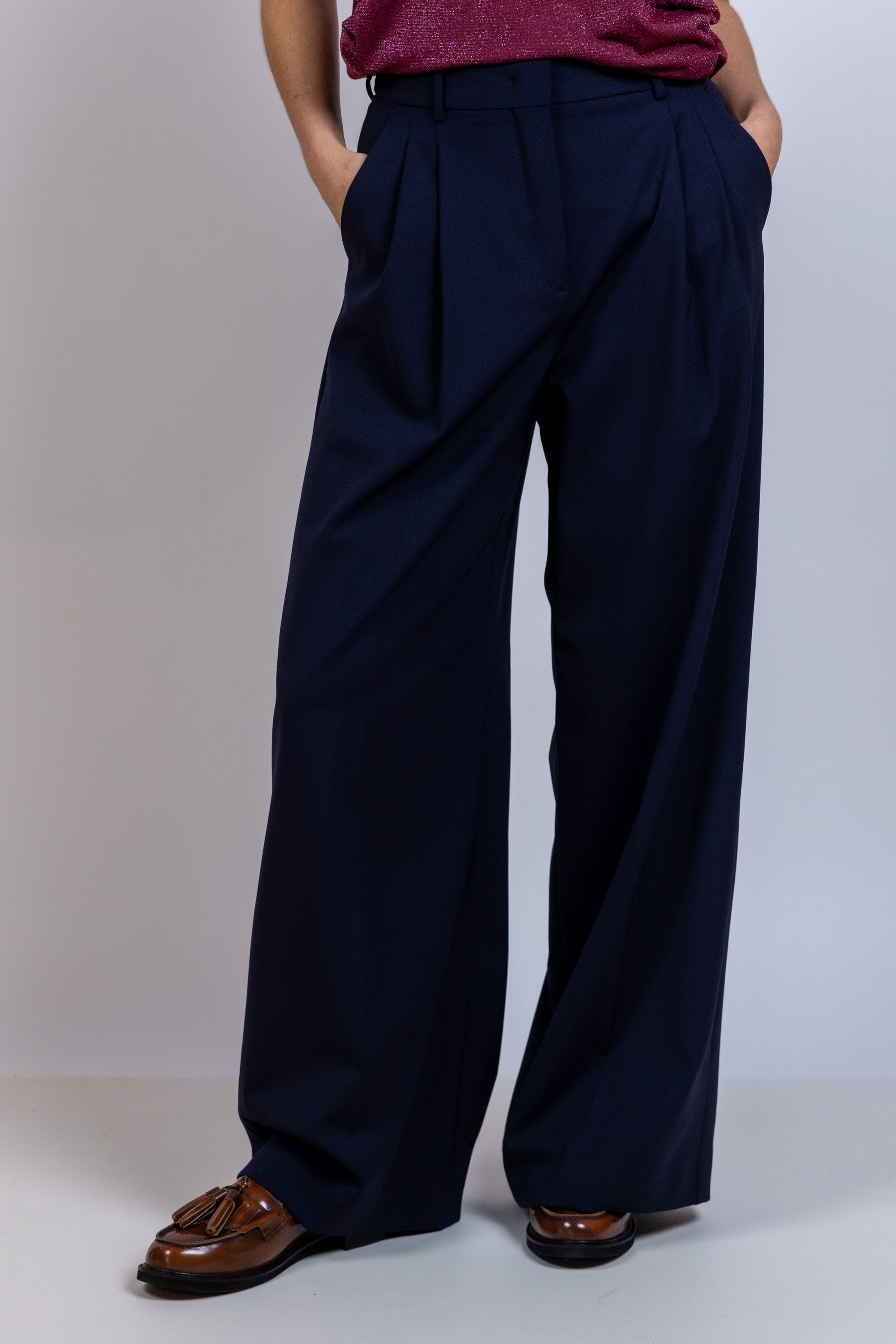 Wijde pantalon - Marine