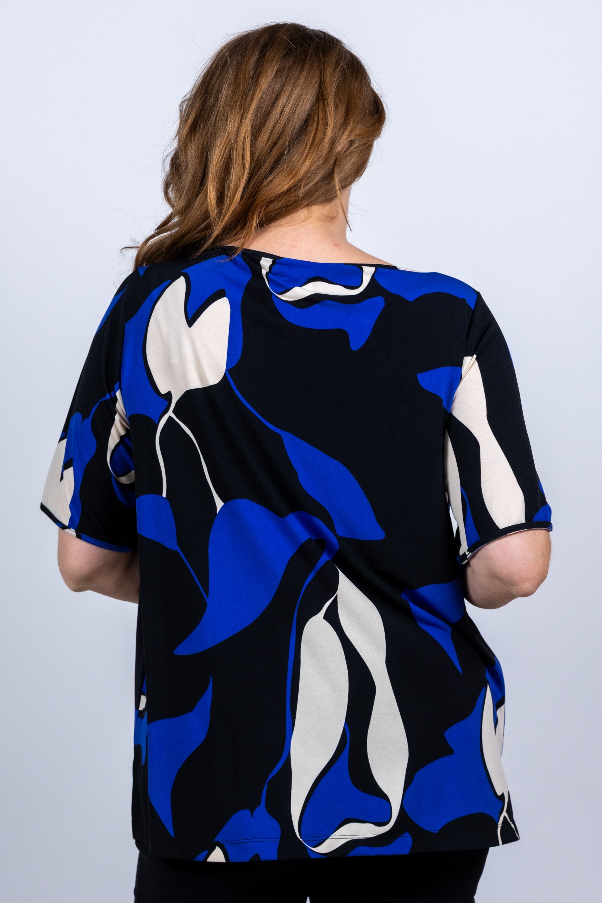 T-shirt met print - Kobaltblauw