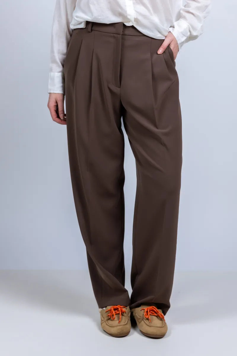 CAMBIO CAMBIO 6052-0468.00 Wijde pantalon - Bruin
