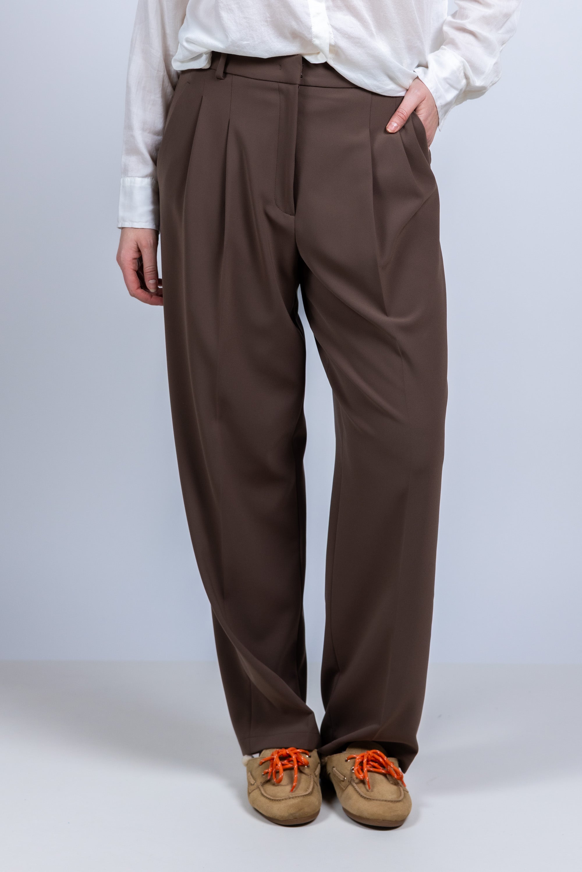 Wijde pantalon - Bruin