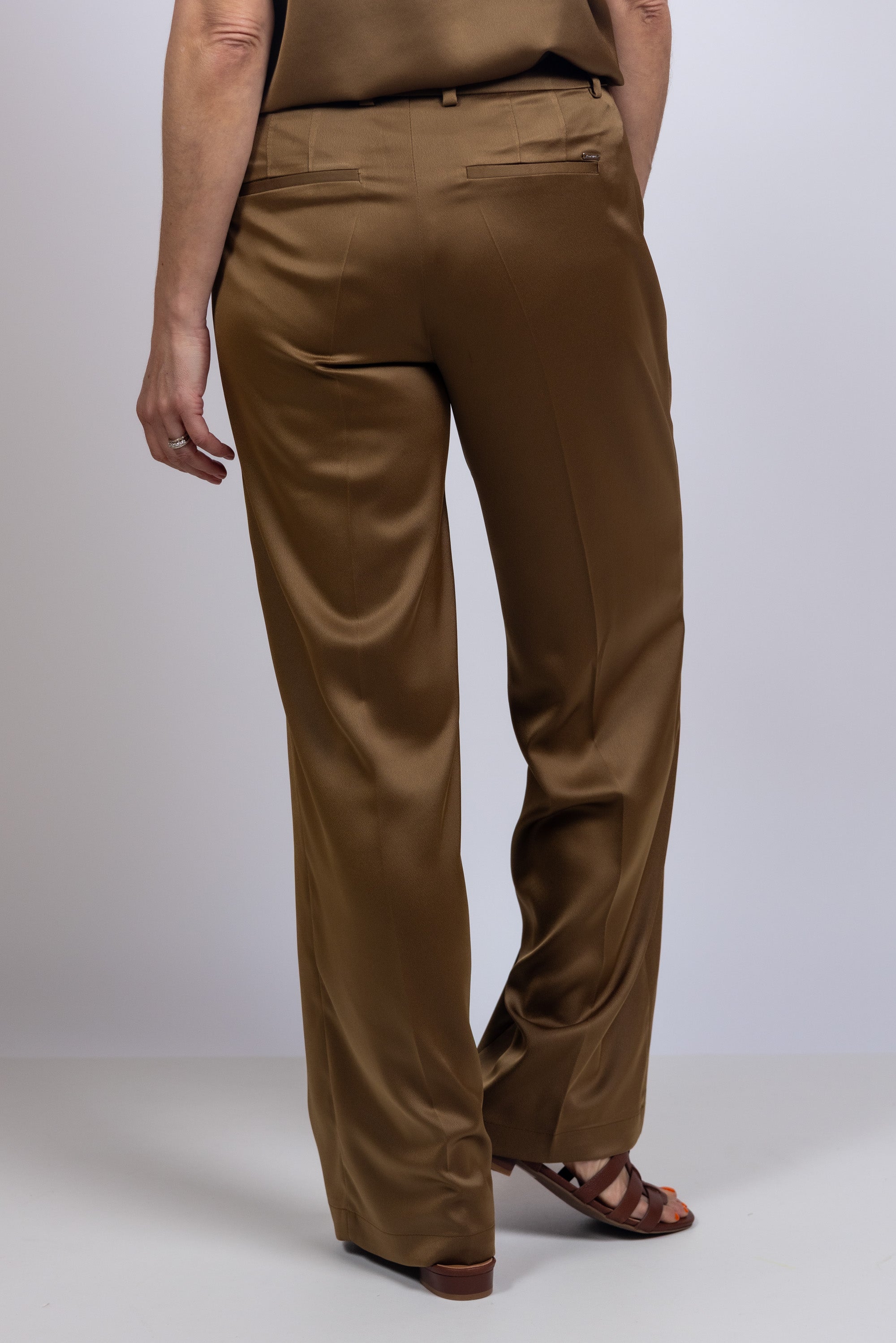 Wijde pantalon - Bronsbruin