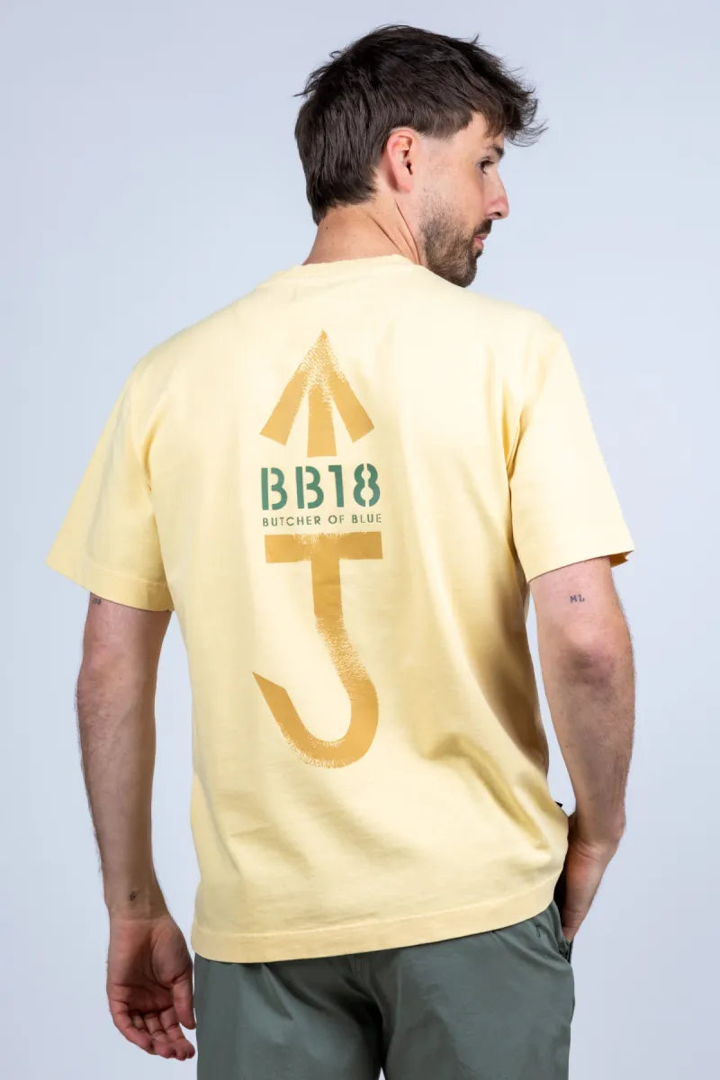 BUTCHER OF BLUE BUTCHER OF BLUE M2613048 T-shirt met print - Geel