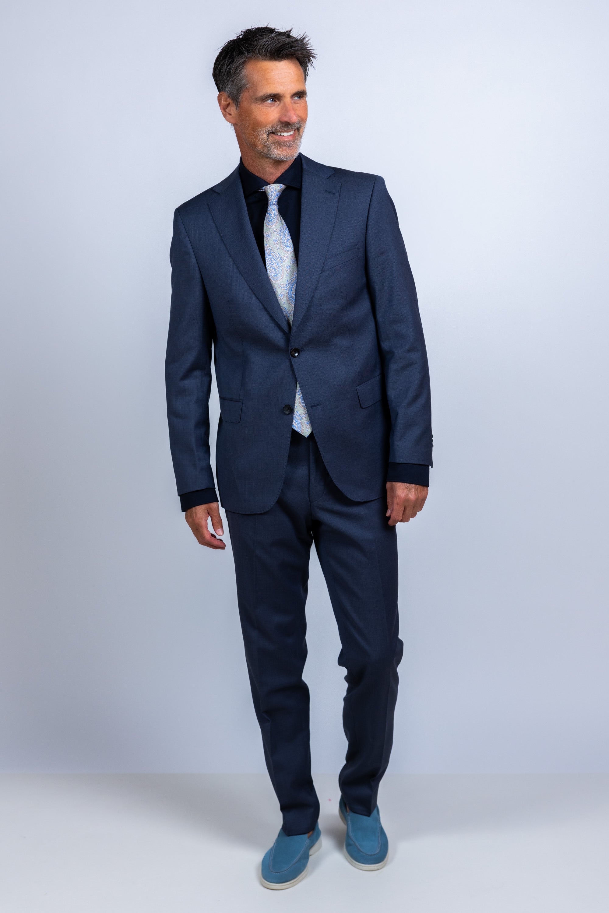 Stropdas met print - Olijfgroen