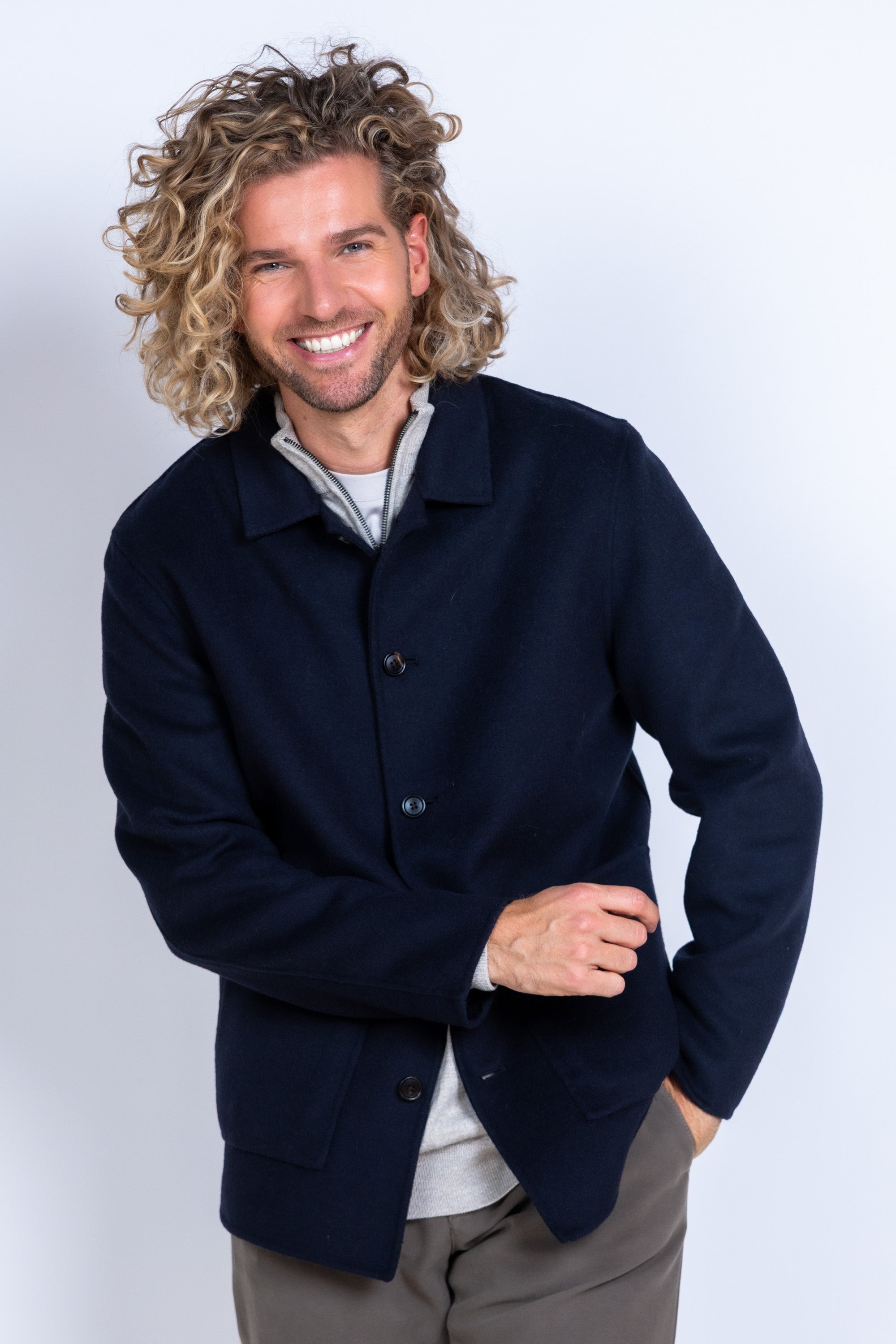 Jasje met knopen - Marine