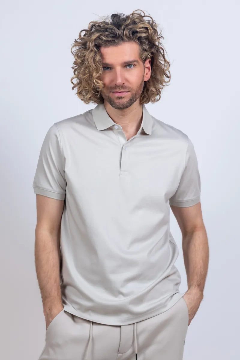 THOMAS MAINE THOMAS MAINE NOS52TM078 Polo - Licht taupe