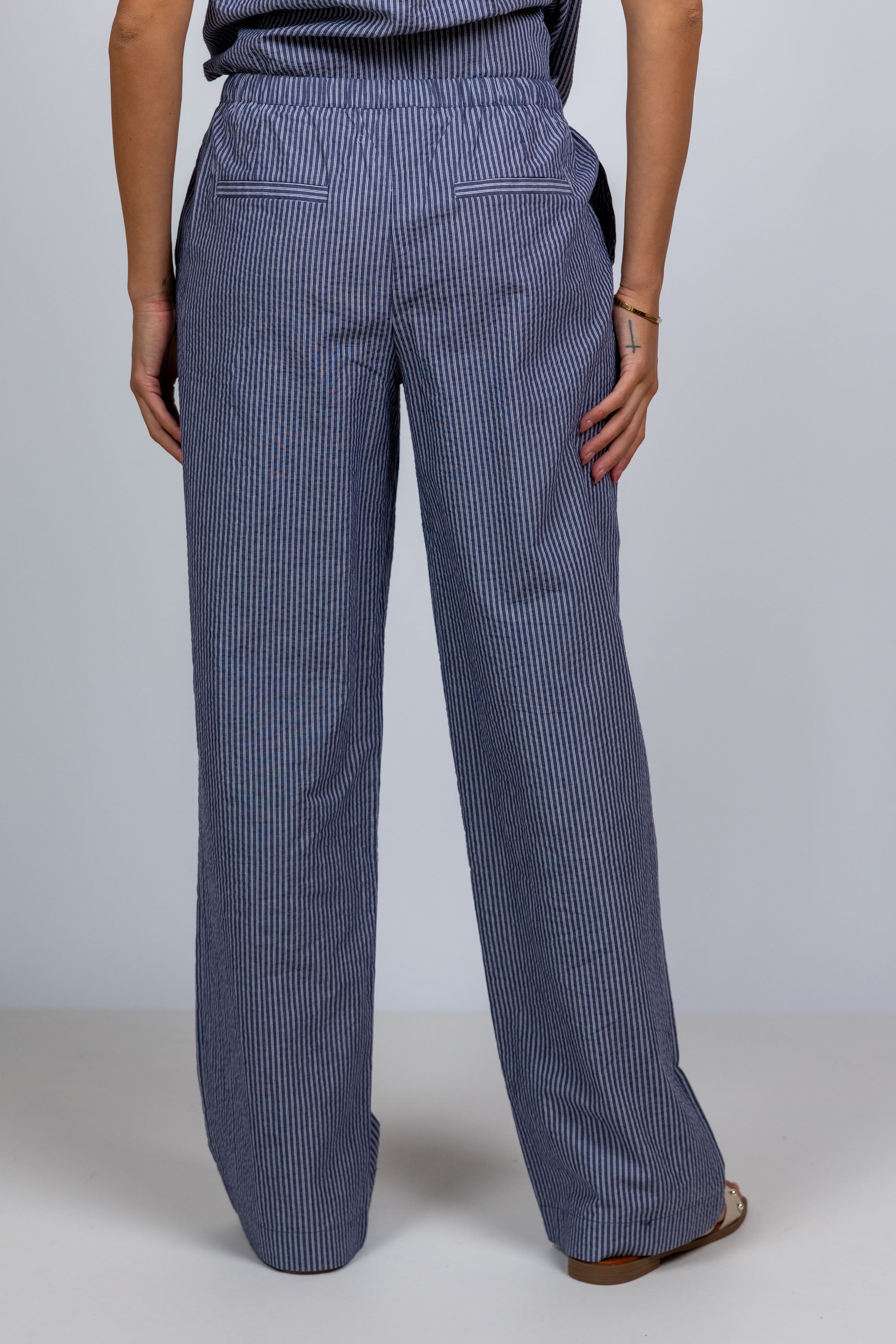 Broek met strepen - Marine