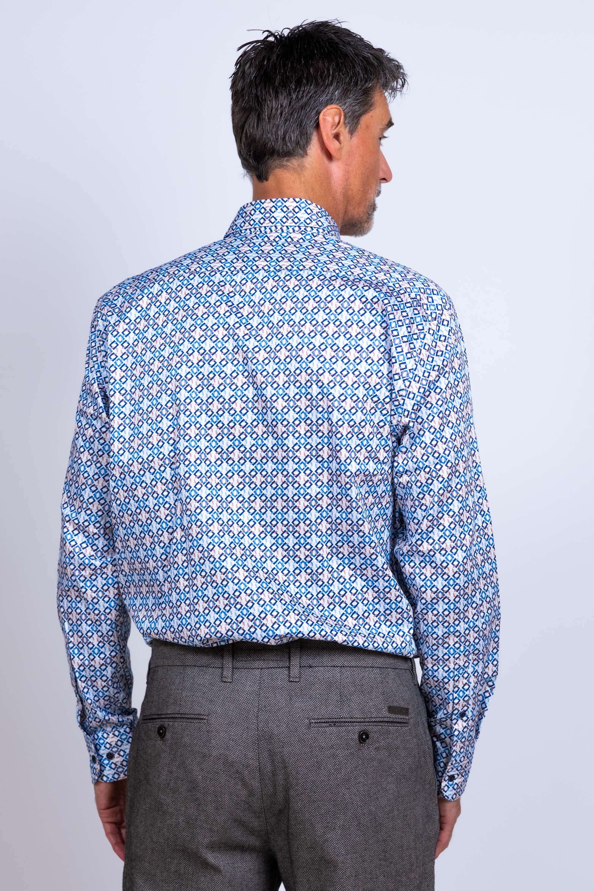 Overhemd met dessin - Zand