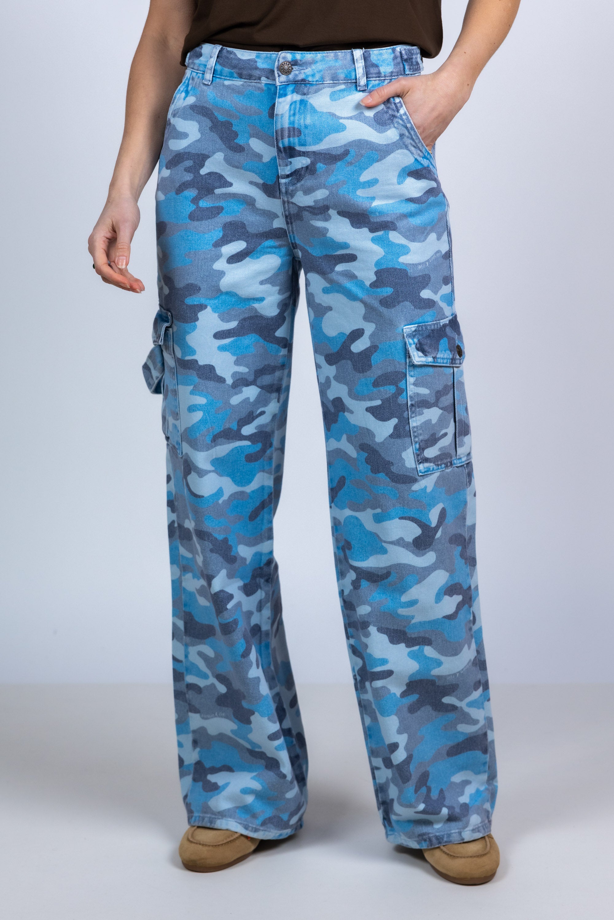 Broek met zakken - Bleu
