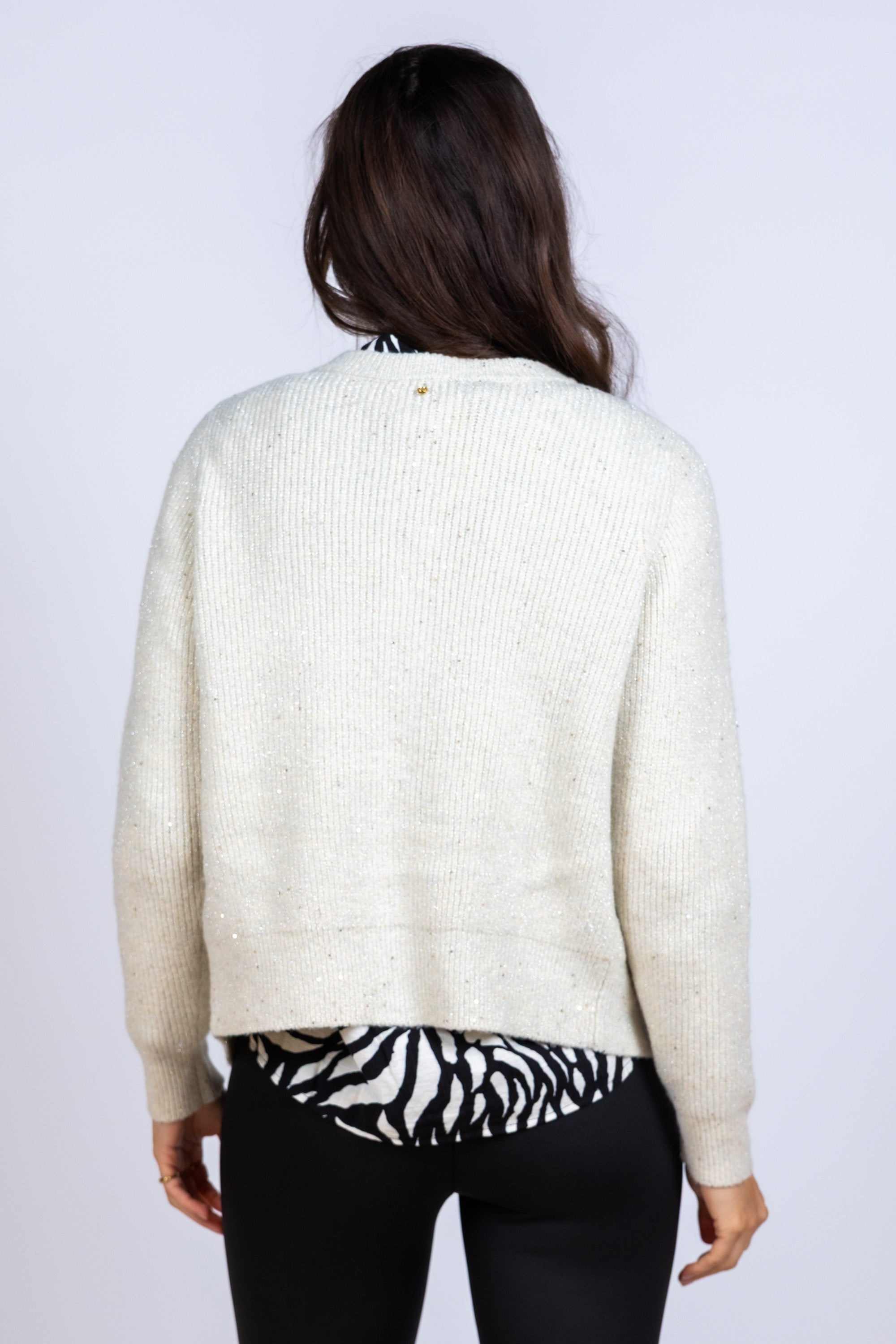 Vest met knopen - Ecru