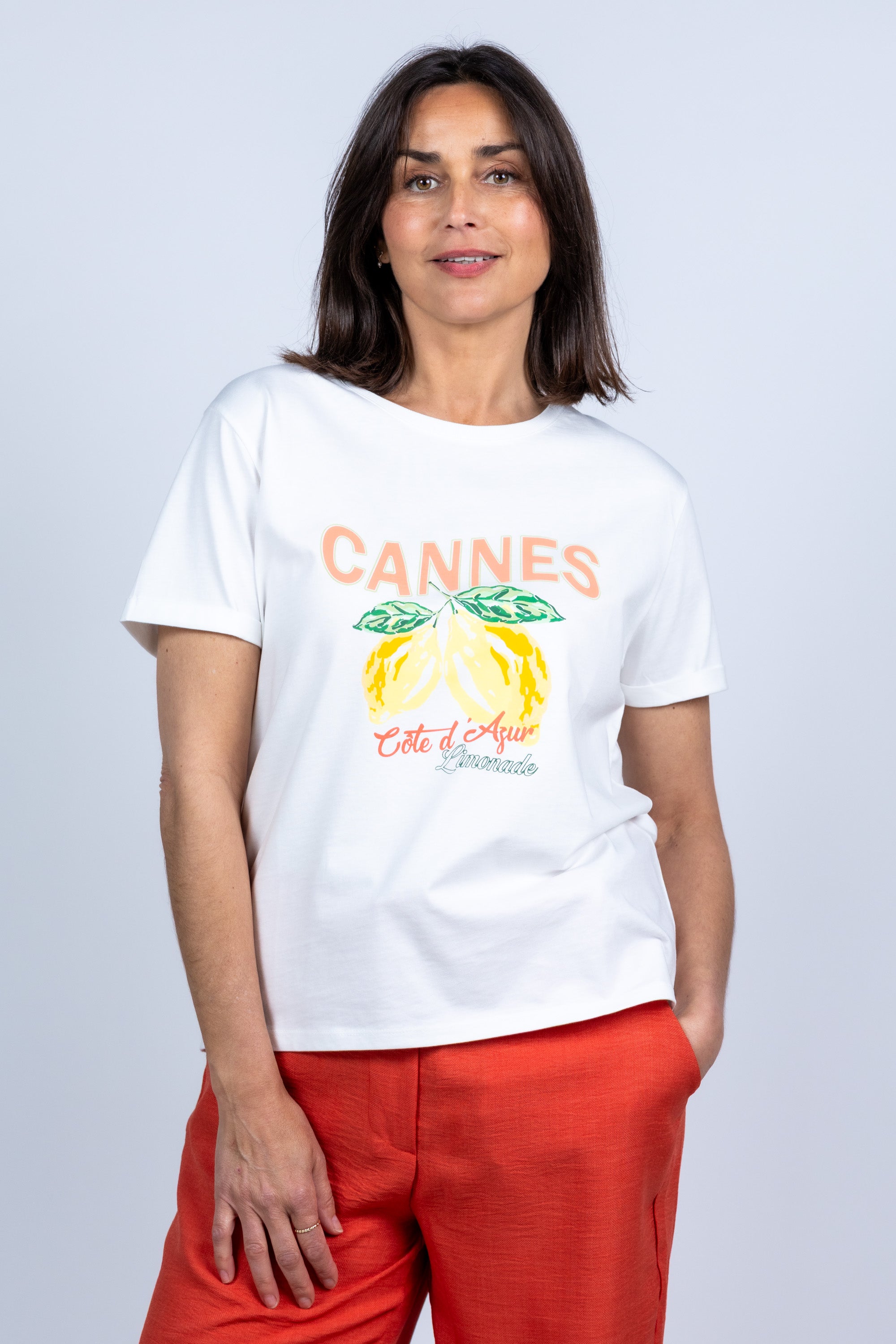 T-shirt met print - Wit