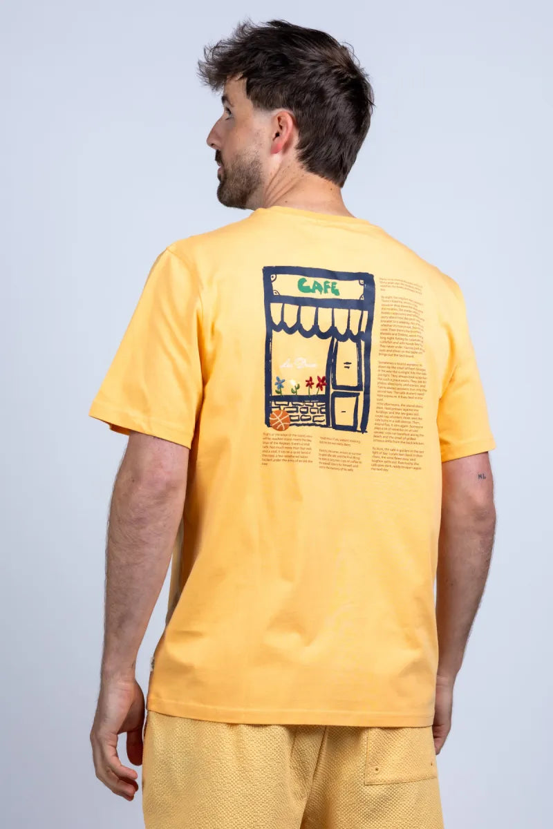 LES DEUX H LES DEUX H 1002017 LES DEUX H 1002017 T-shirt met print - Pasteloranje