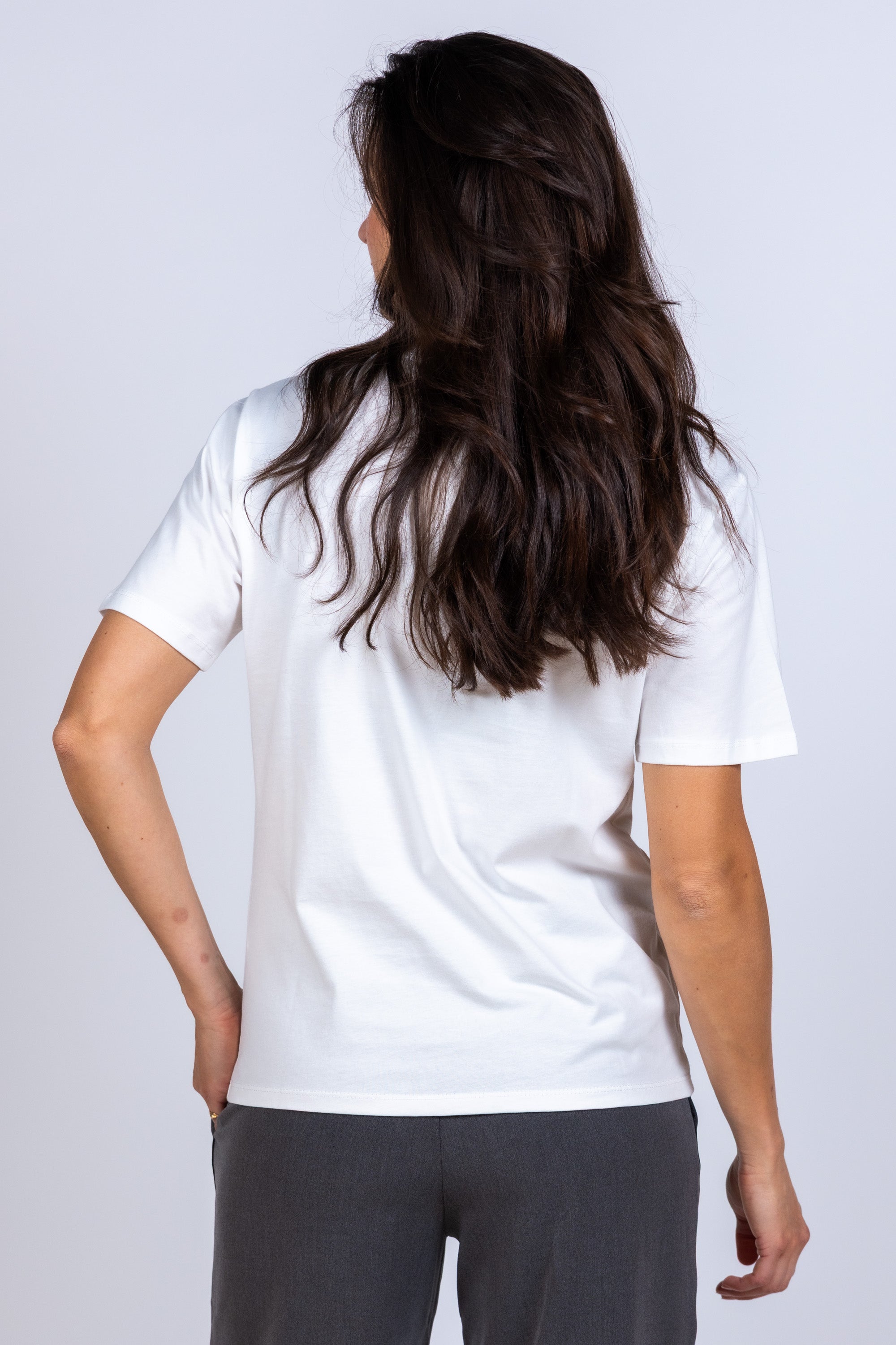 T-shirt met tekst - Ecru
