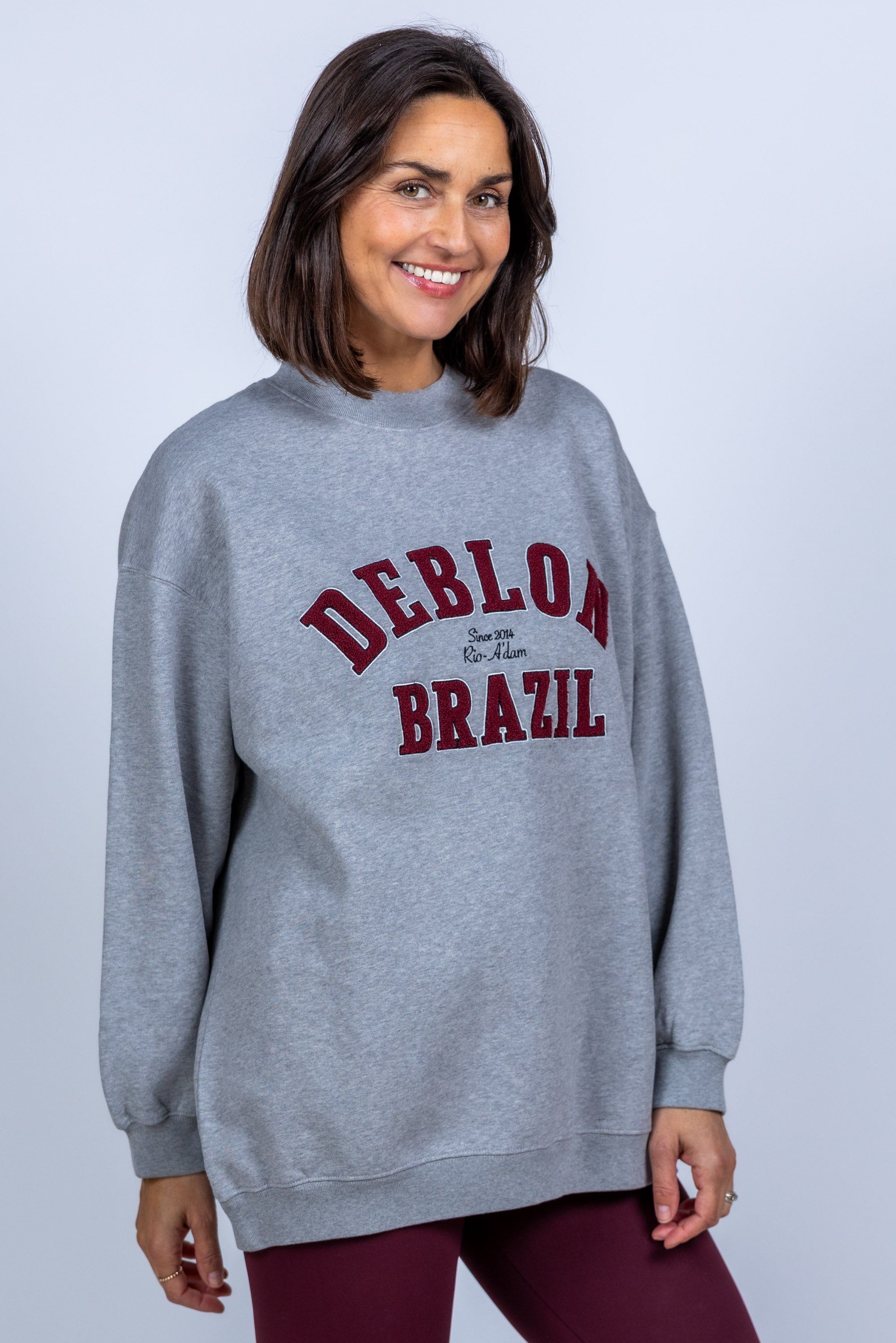 Sweater met tekst - Lichtgrijs