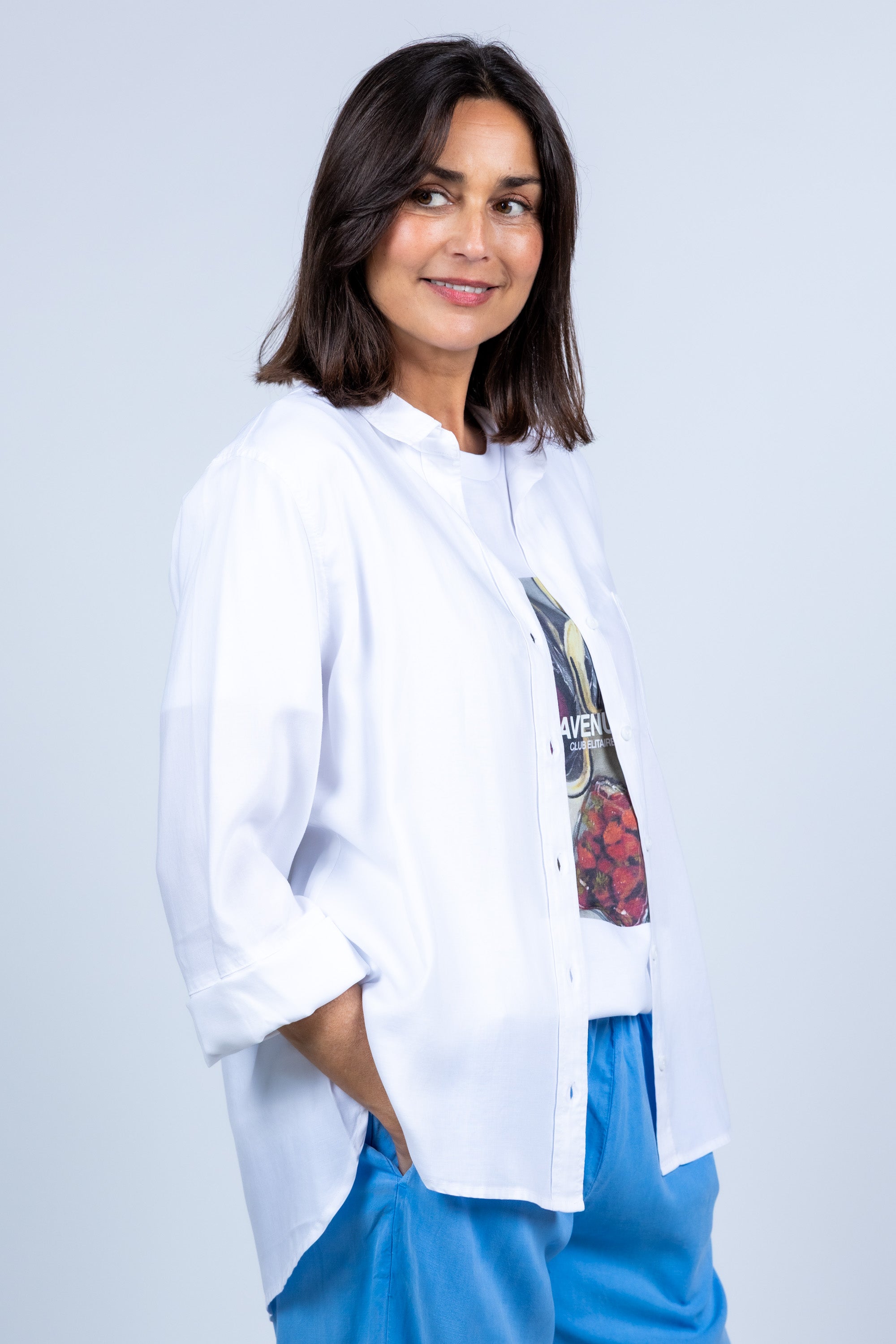 Blouse met knopen - Wit