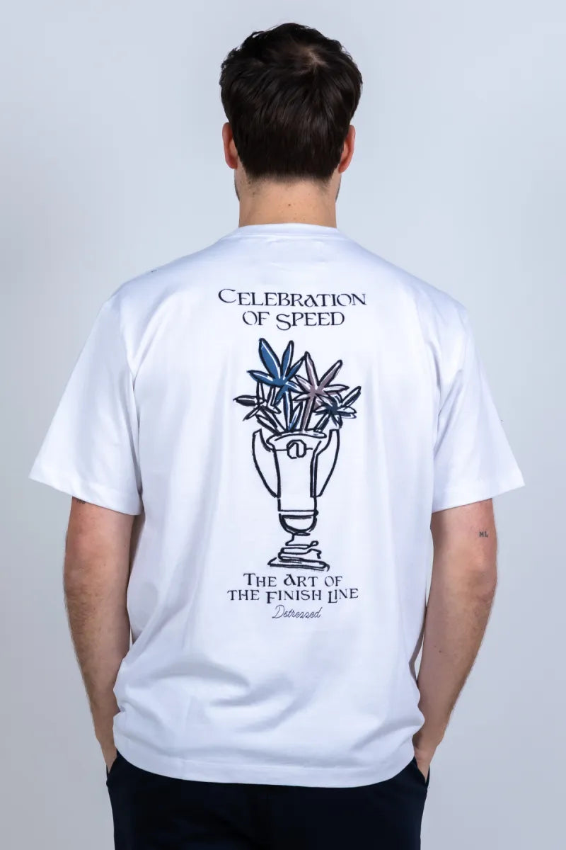 DSTREZZED DSTREZZED 203512 T-shirt met print - Wit