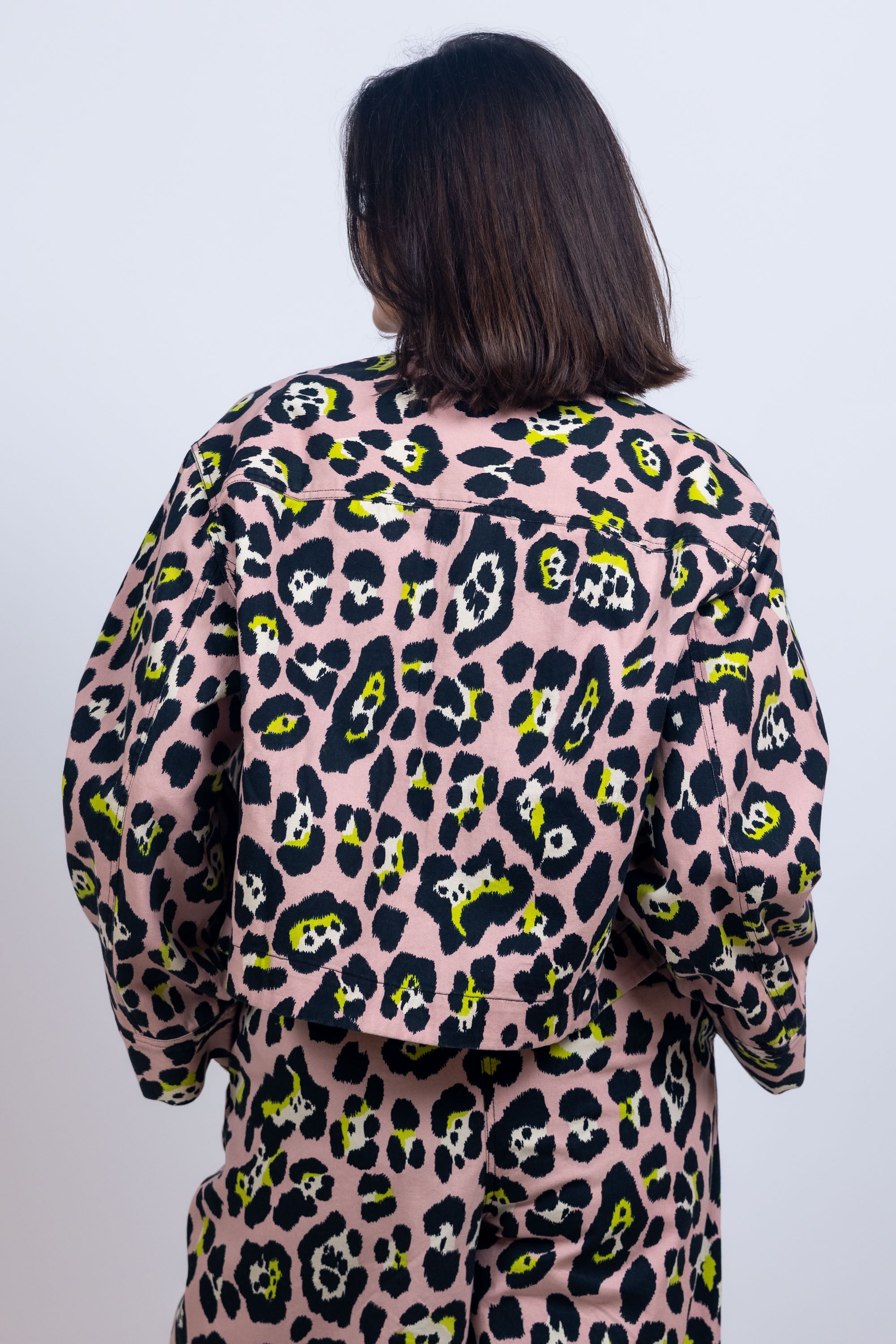 Jasje met print - Oudroze