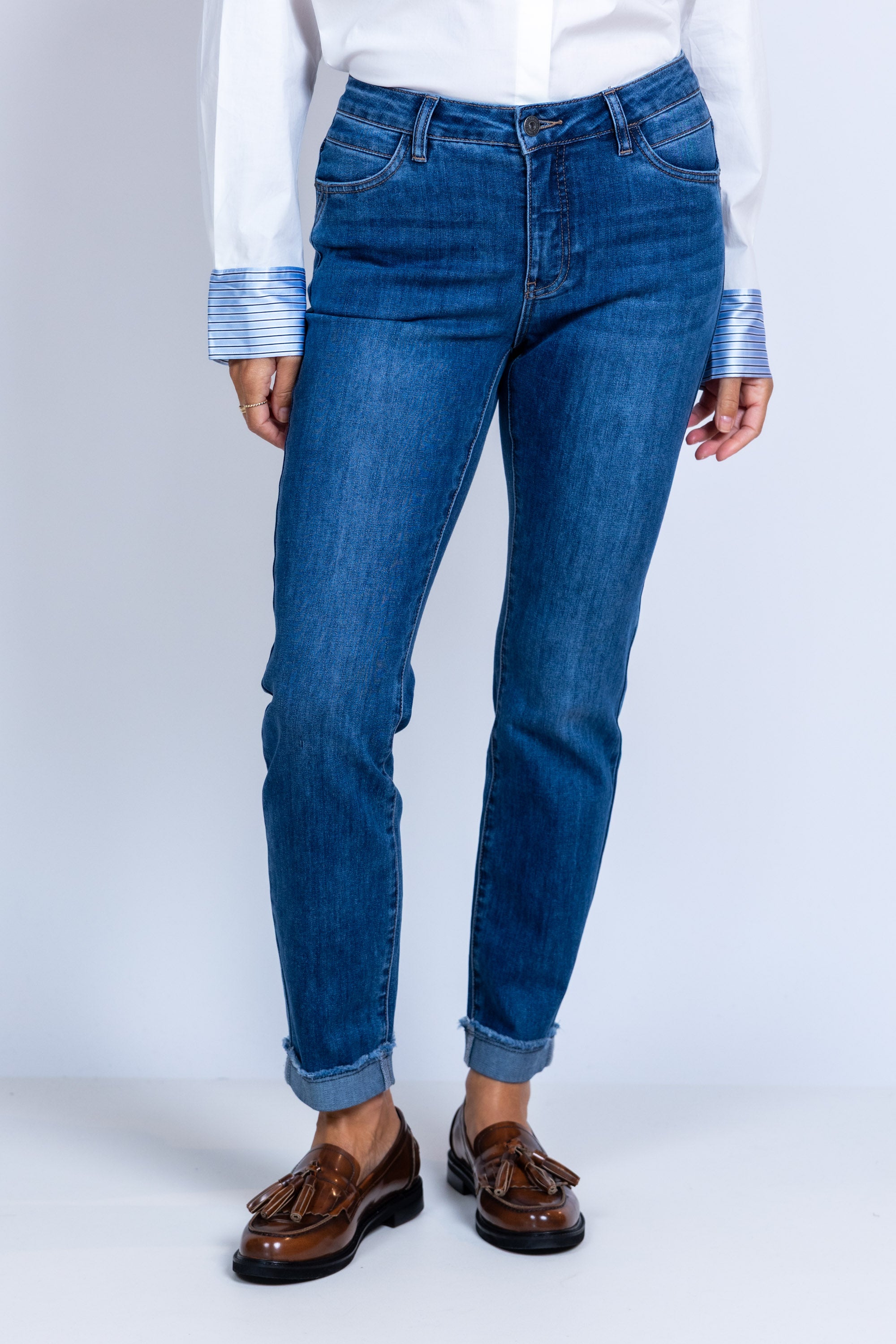 Jeans met omslag - Jeans