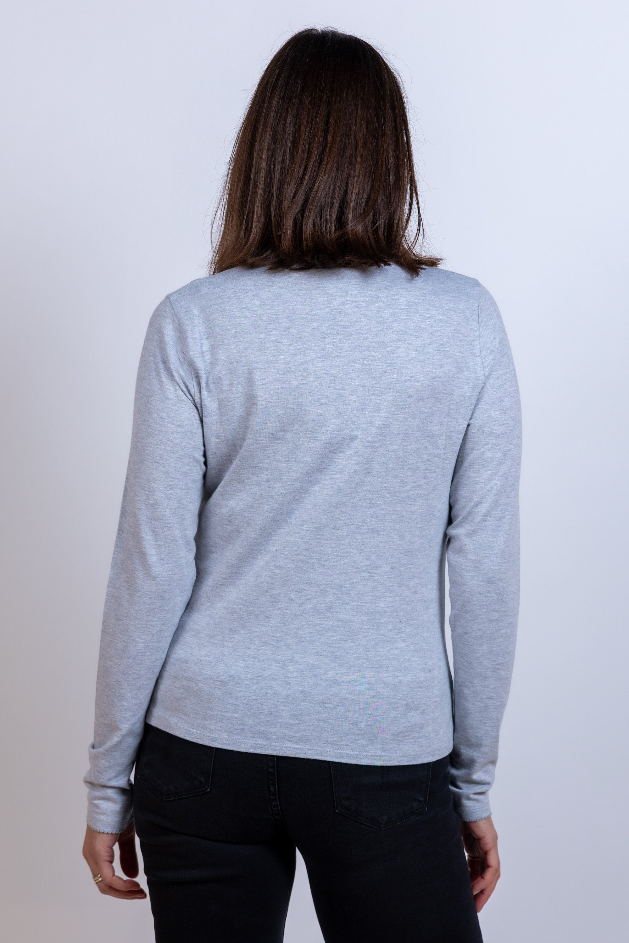 T-shirt met lange mouwen - Lichtgrijs