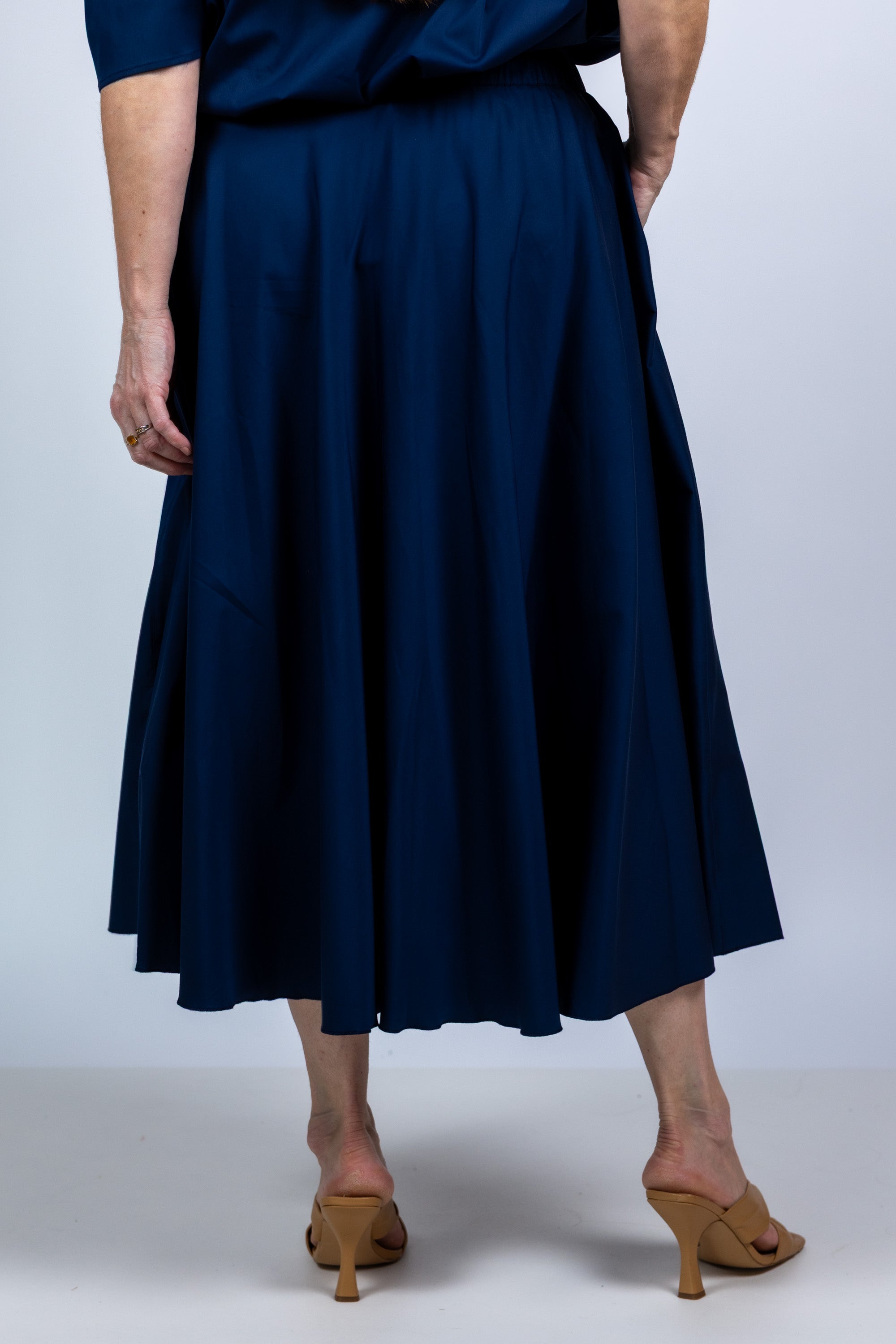 Rok met elastische taille - Marine