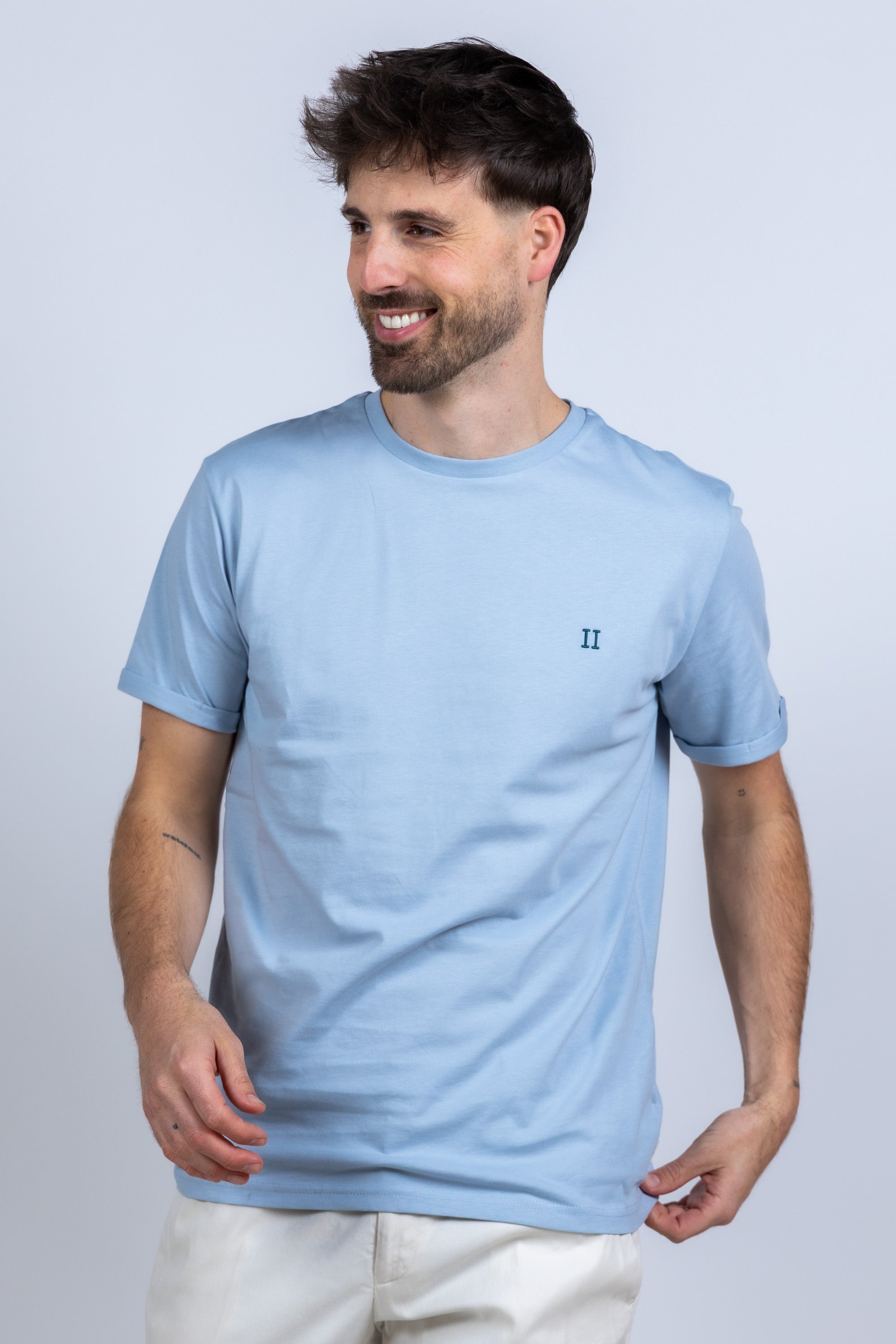 T-shirt met logo - Bleu