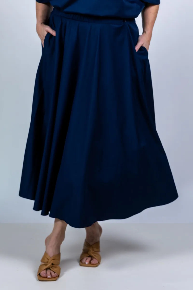 LA SALLE LA SALLE lc13 Rok met elastische taille - Marine