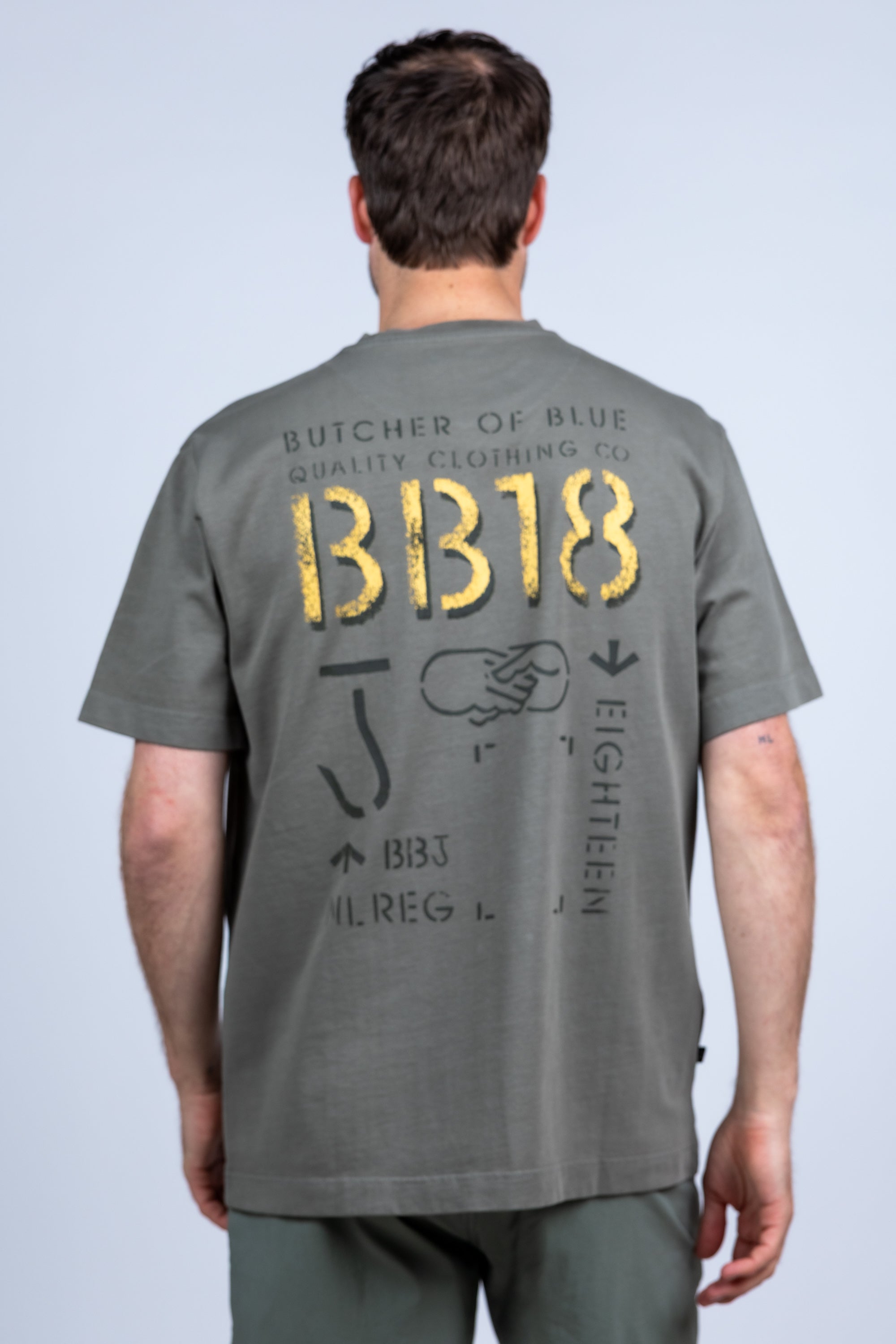 T-shirt met print - Olijfgroen