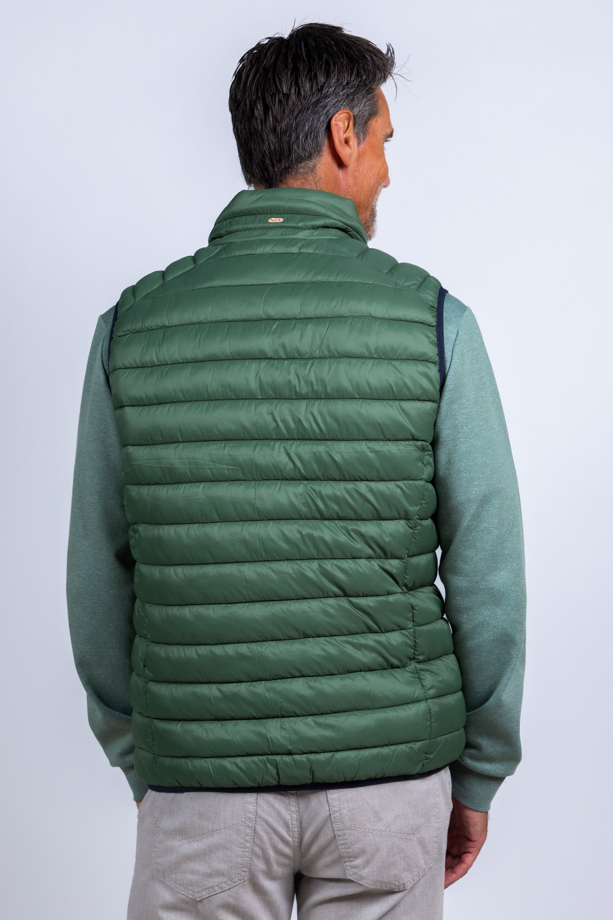 Bodywarmer met rits - Olijfgroen