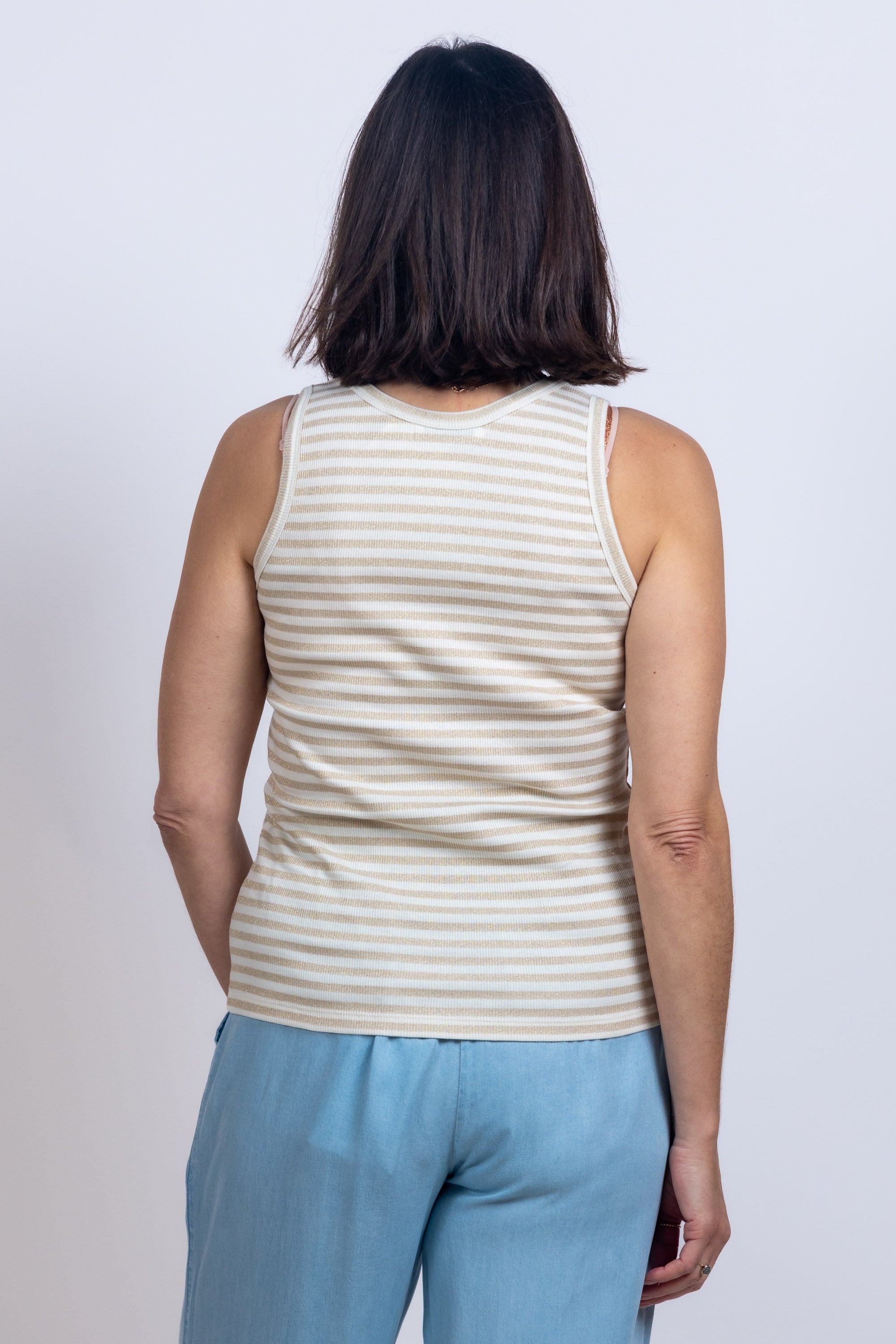 Top met strepen - Goud