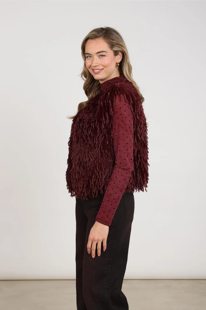 NUKUS NUKUS NKF08026 donkerbordeaux