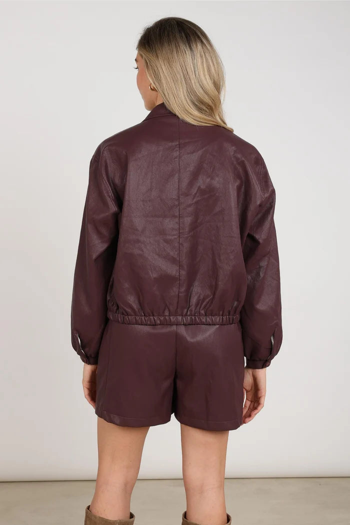 NUKUS NUKUS NKF13103 donkerbordeaux