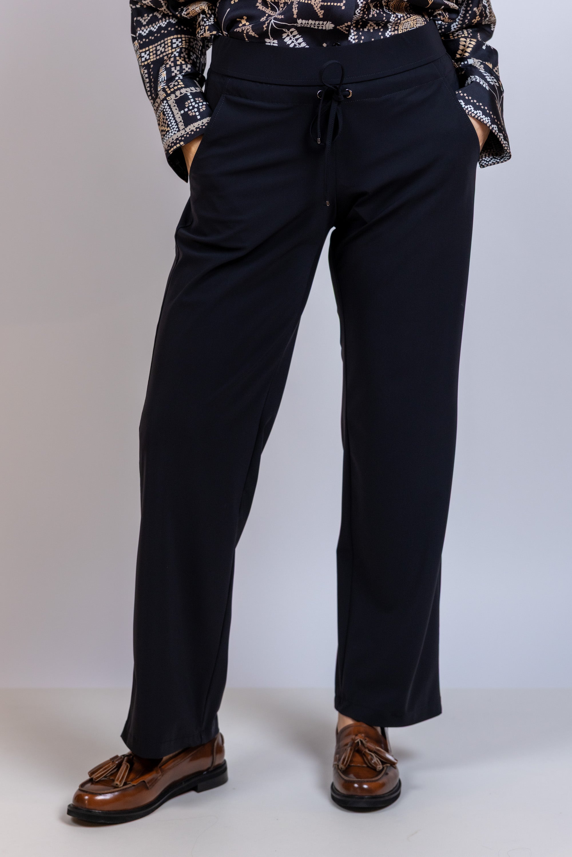 Broek met koordje - Zwart