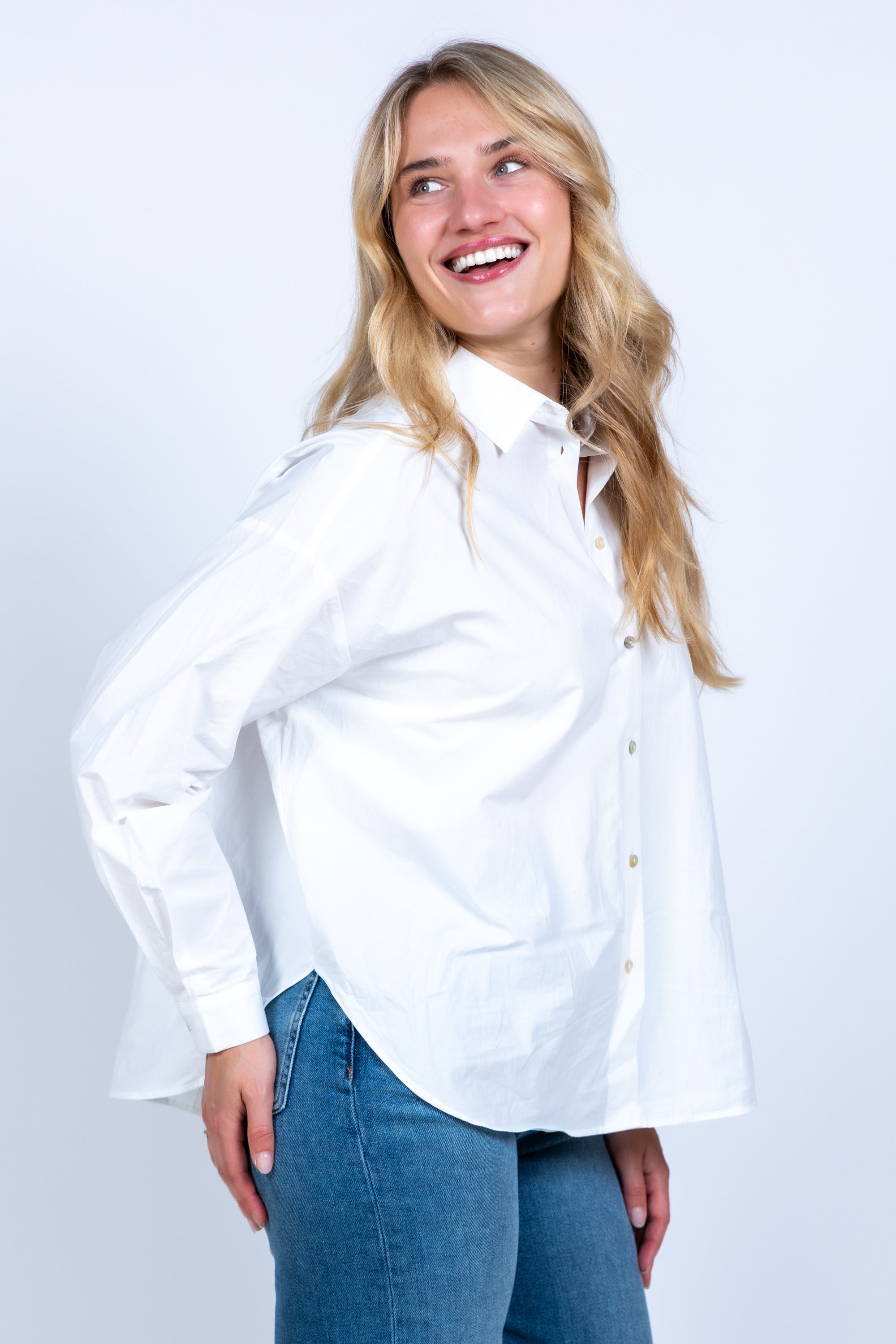 Blouse met knopen - Ecru