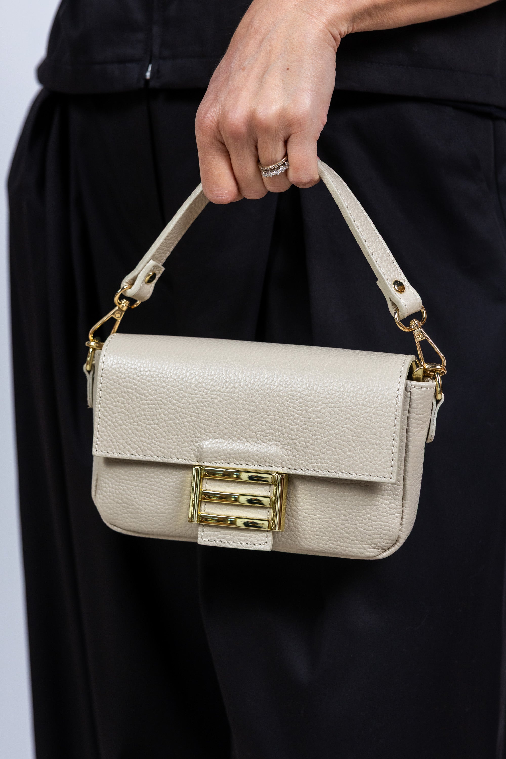 Tas met gesp - Beige